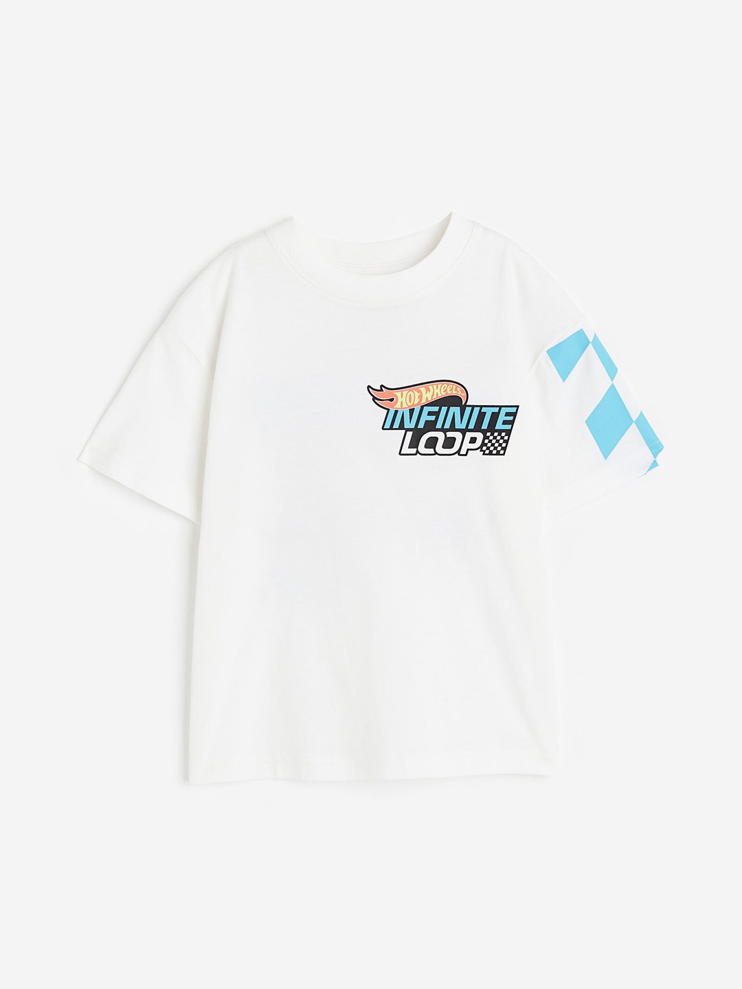 

H&M Boys Printed Oversized T-Shirt, White