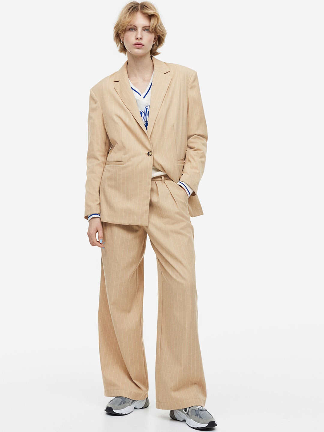 

H&M Women Tailored Trousers, Beige