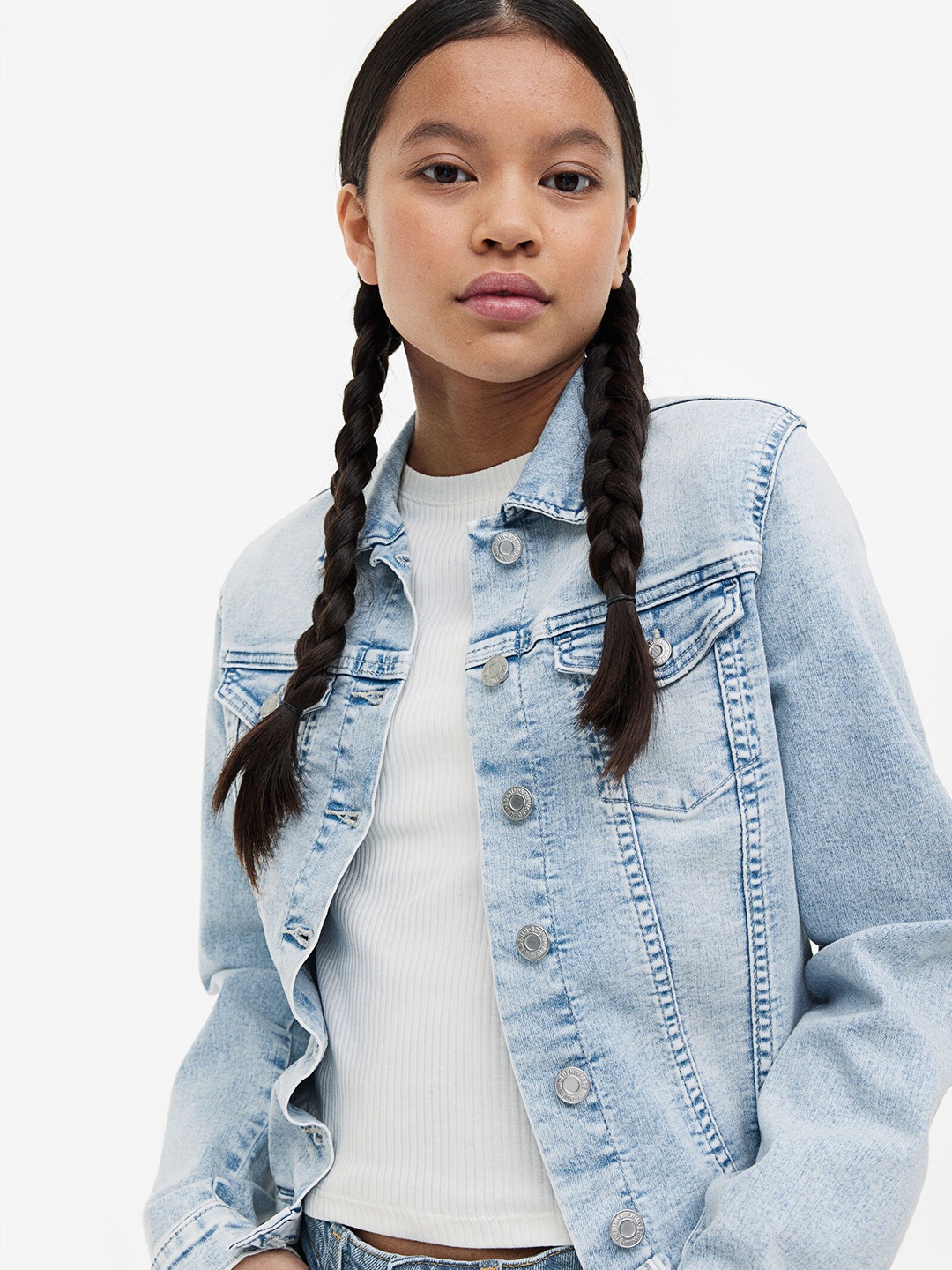 

H&M Girls Denim Jacket, Blue