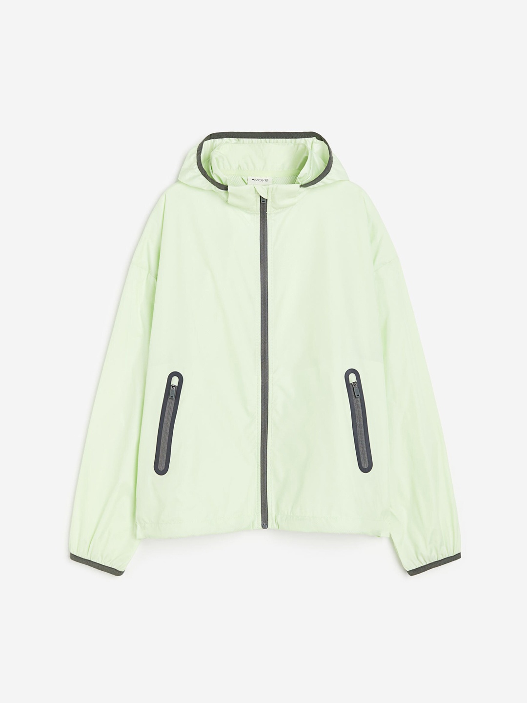 

H&M Girls Water-Repellent Hooded Windbreaker, Green