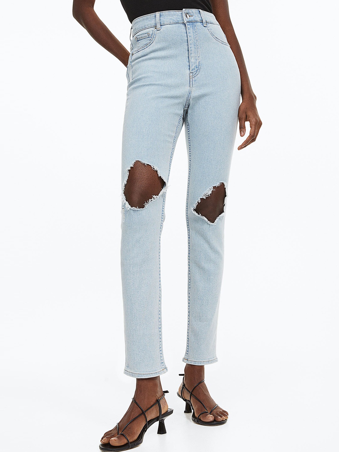 

H&M Women Ultra High Ankle Jeggings, Blue