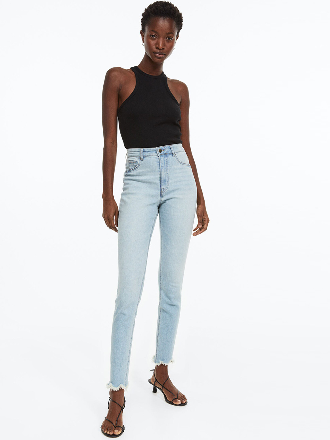 

H&M Women Ultra High Ankle Jeggings, Blue