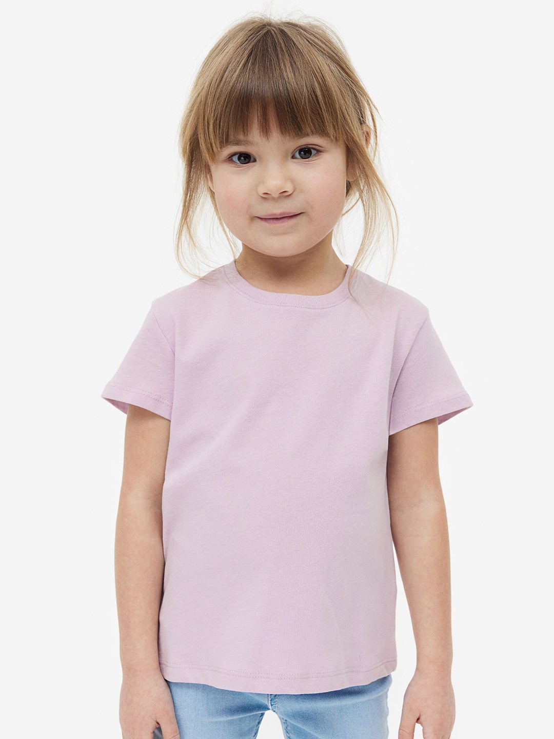 

H&M Girls 3-Pack Pure Cotton Tops, Navy blue