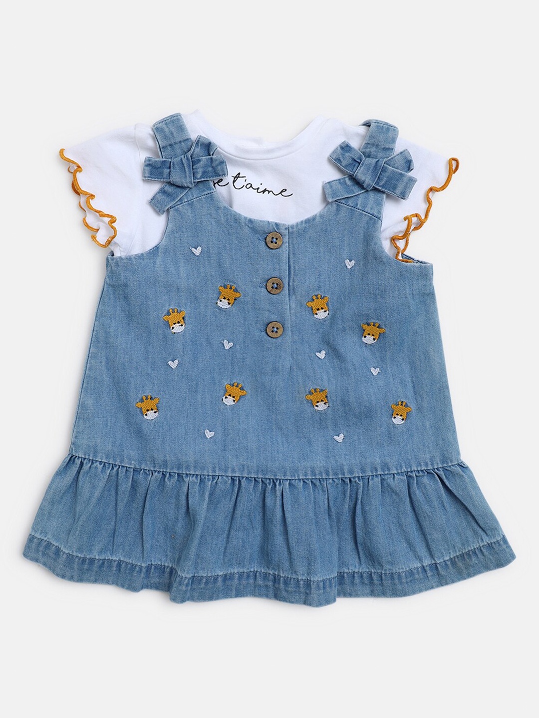 

Chicco Girls Printed T-shirt with Skirt, Blue