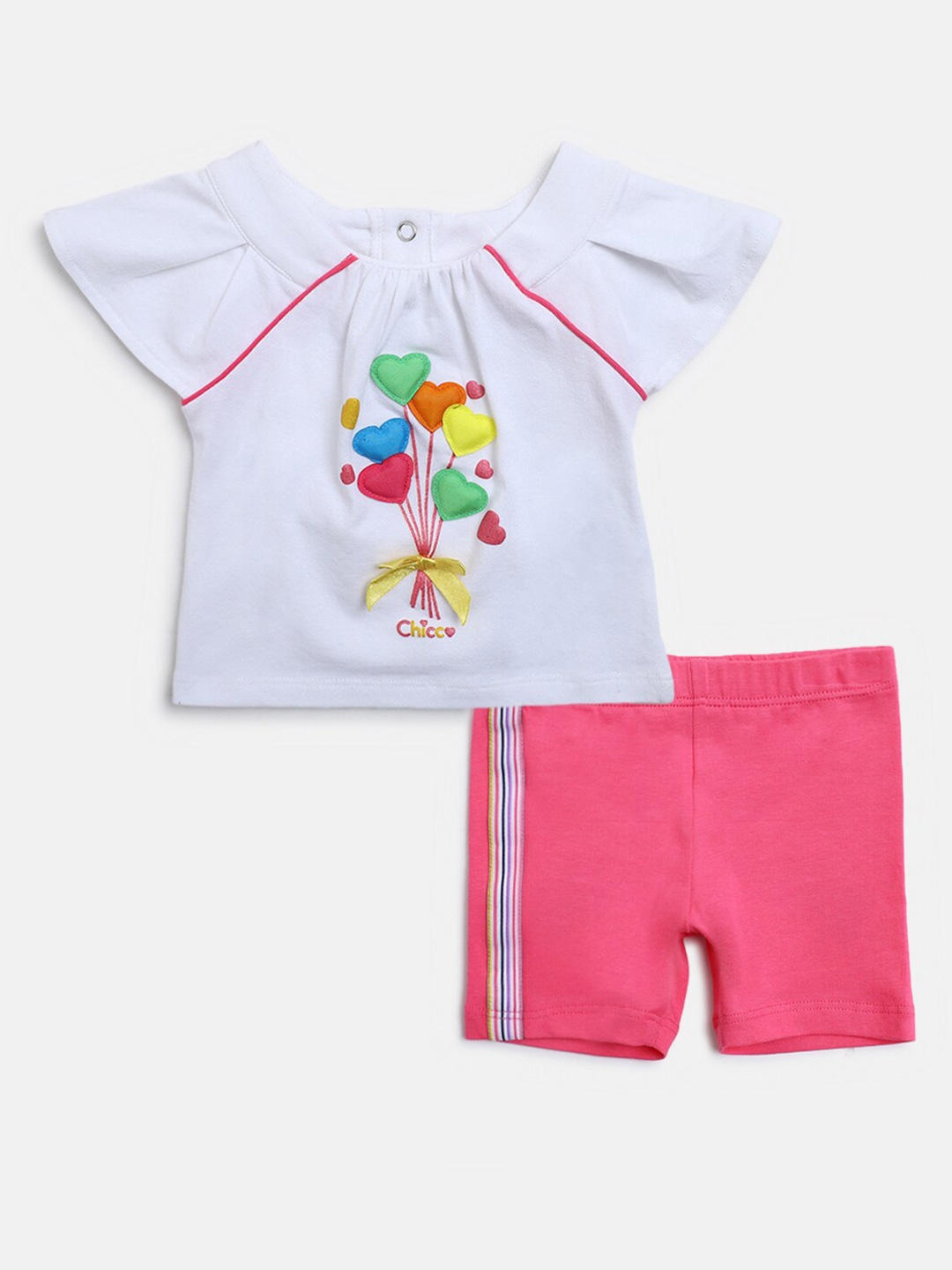 

Chicco Girls Top with Shorts, White