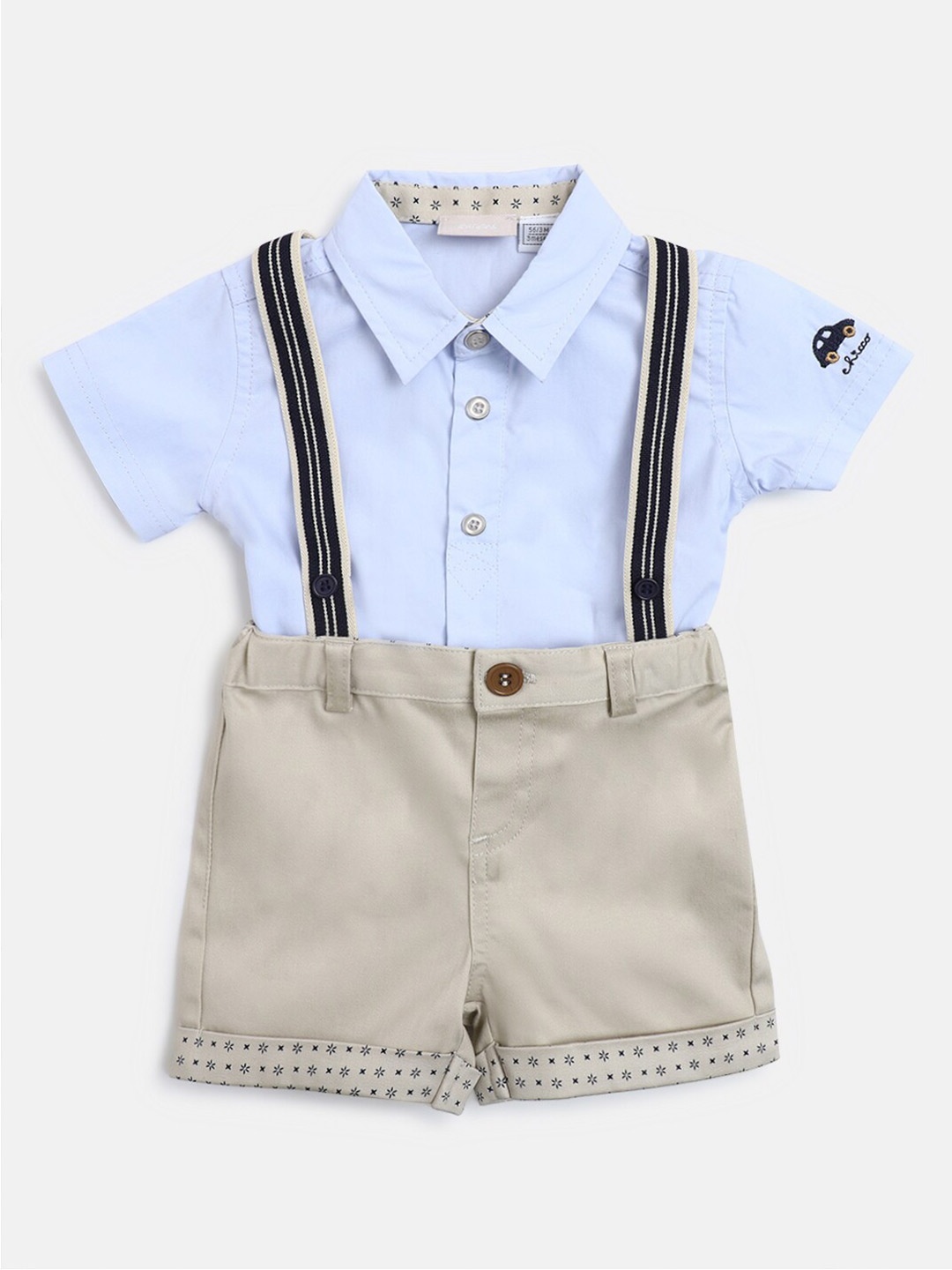 

Chicco Infant Boys Pure Cotton Shirt with Shorts, Blue