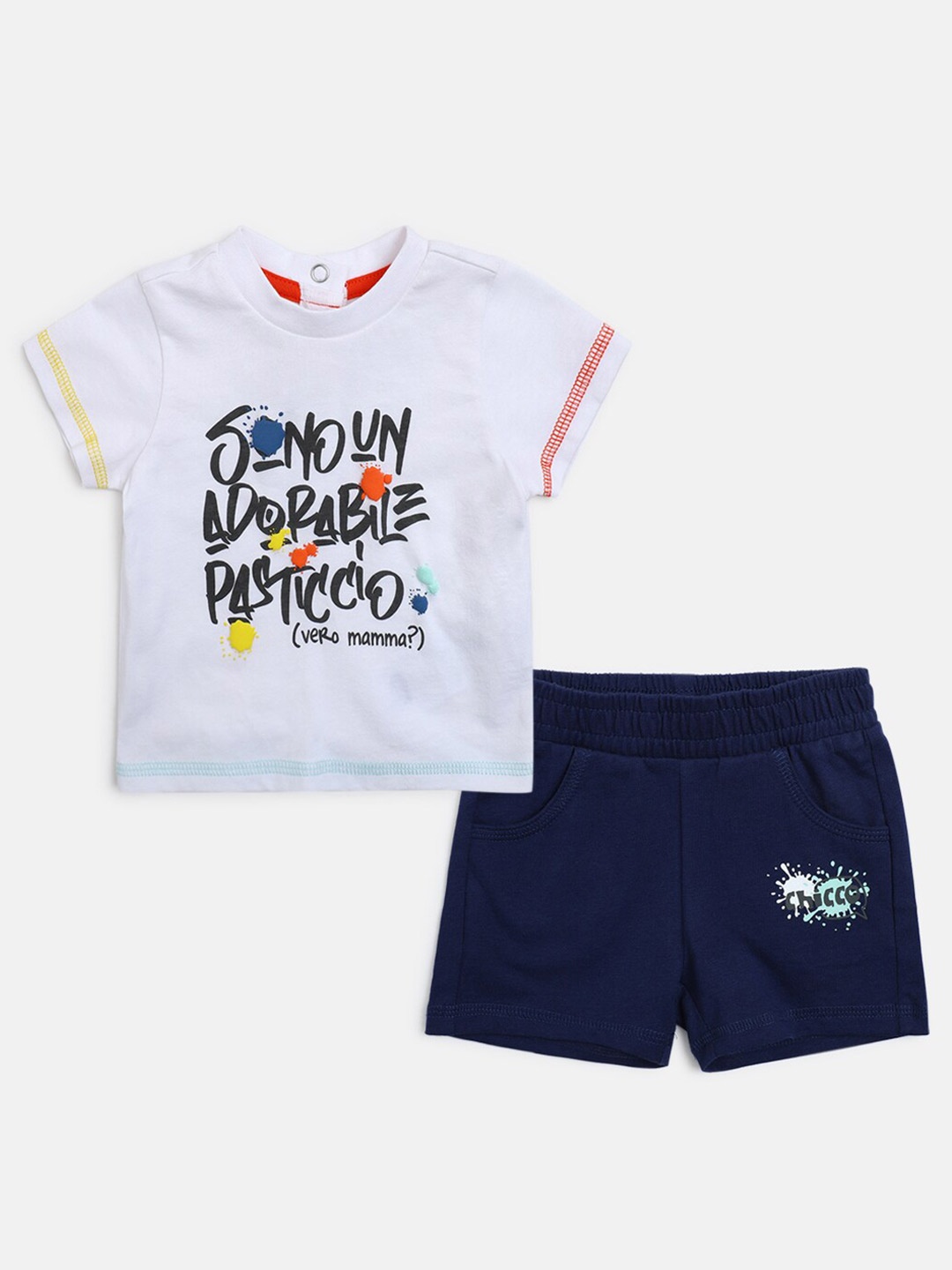 

Chicco Boys Pure Cotton T-shirt with Shorts, White