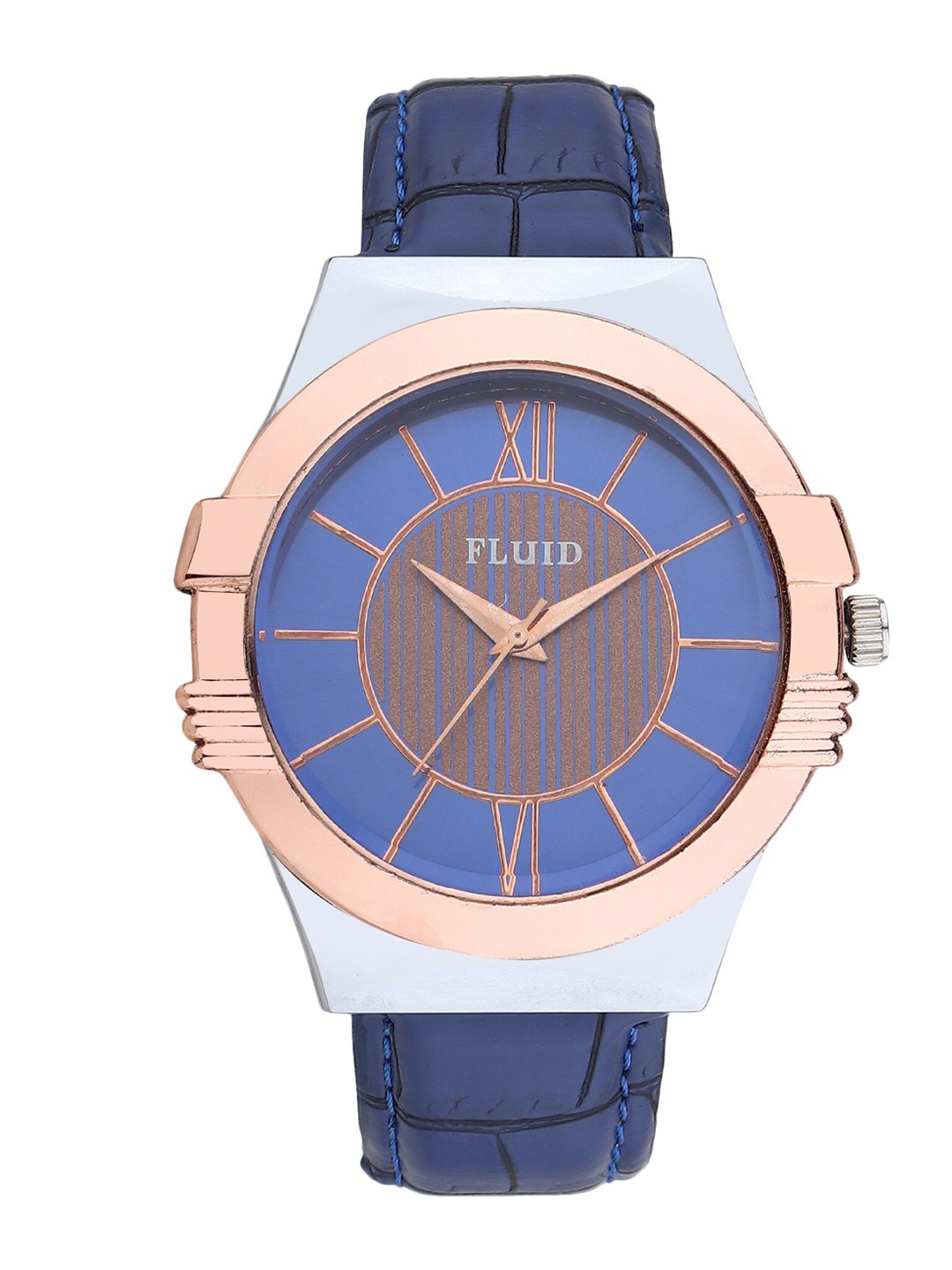

FLUID Men Printed Dial & Leather Straps Analogue Watch FL- Gift Set-57, Blue