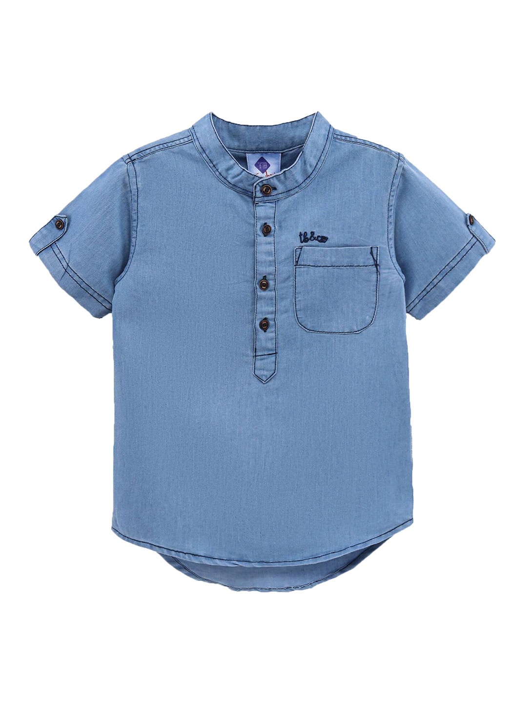 

TONYBOY Boys Denim Casual Shirt, Blue