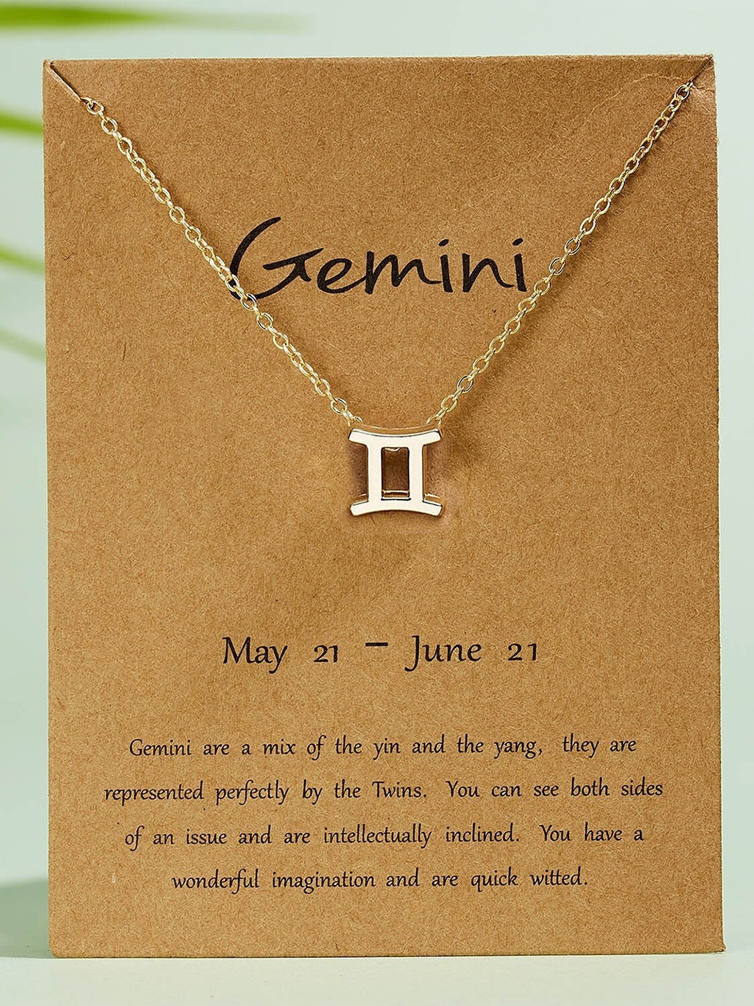 

Pinapes Set of 2 Gold-Plated Gemini & Leo Oxidized Necklace
