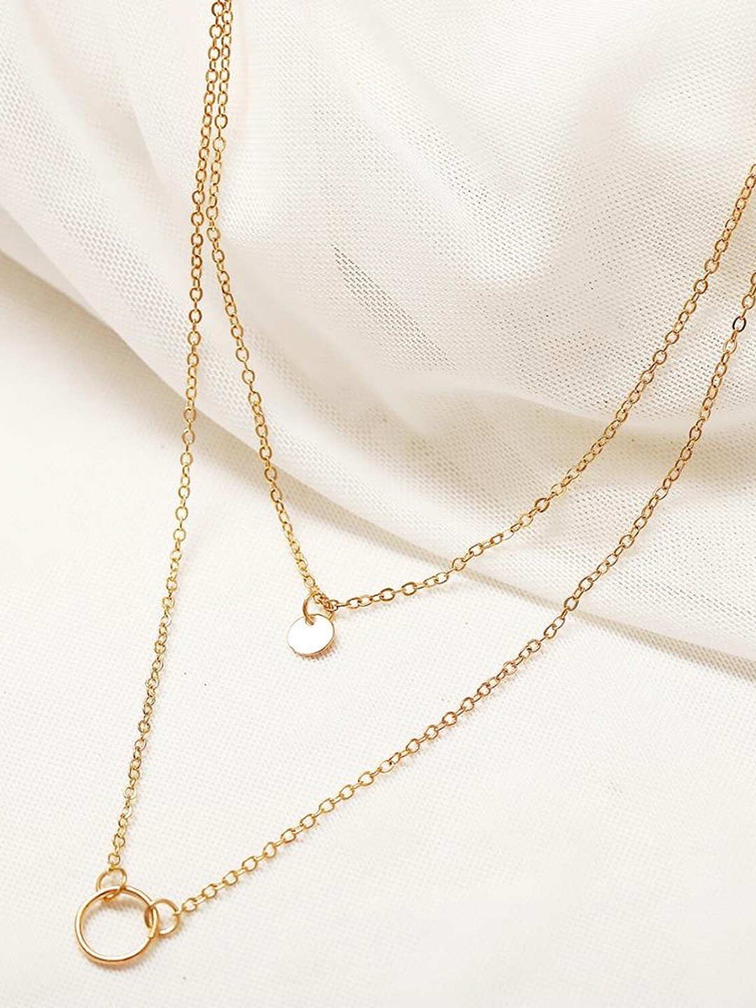 

Pinapes Set of 2 Gold-Plated Oxidised Necklace