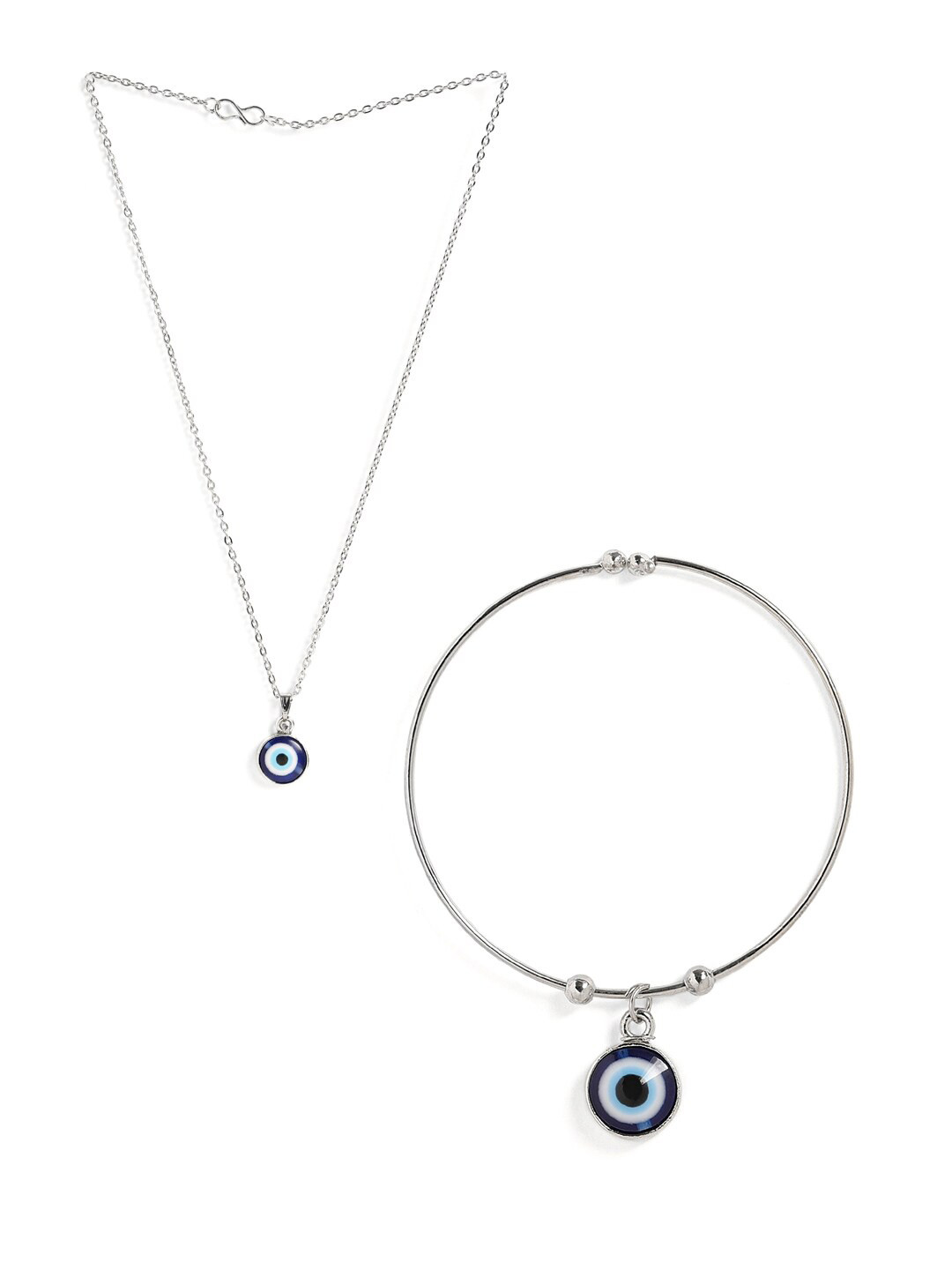 

EL REGALO Set of 2 Silver-Plated Necklace