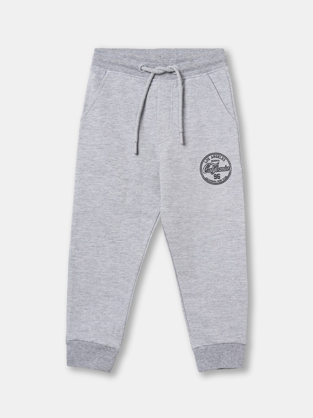 

R&B Boys Relaxed Fit Cotton Joggers, Grey