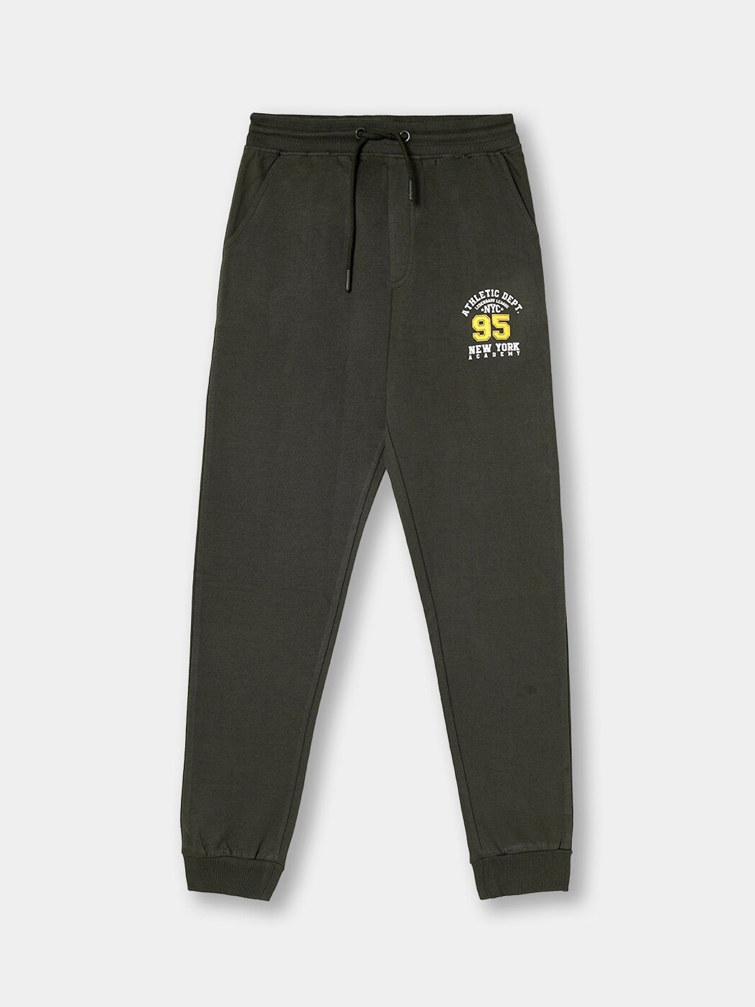 

R&B Boys Relaxed Fit Cotton Joggers, Olive