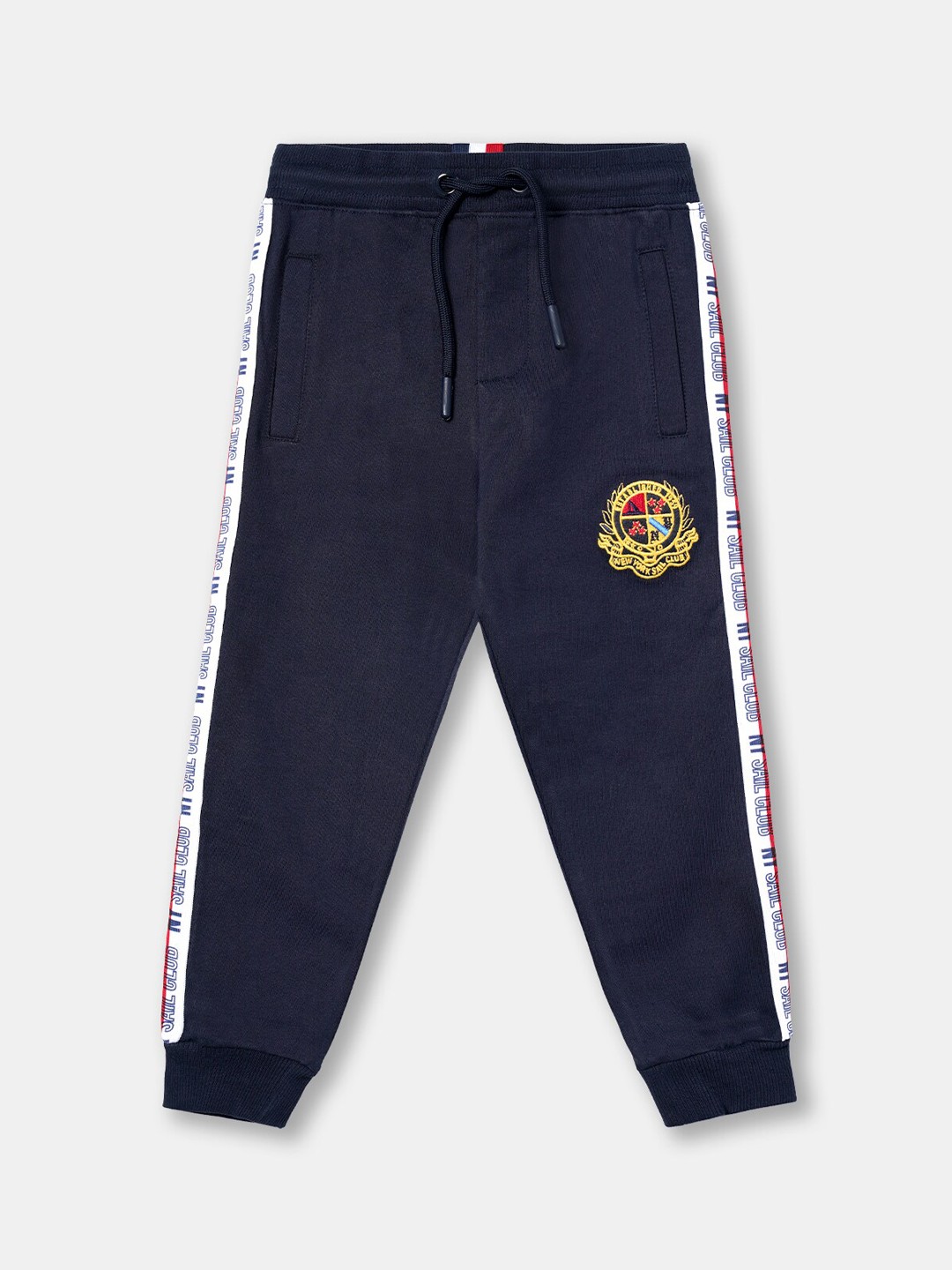

R&B Boys Side Panel Detail Relaxed-Fit Cotton Jogger, Blue