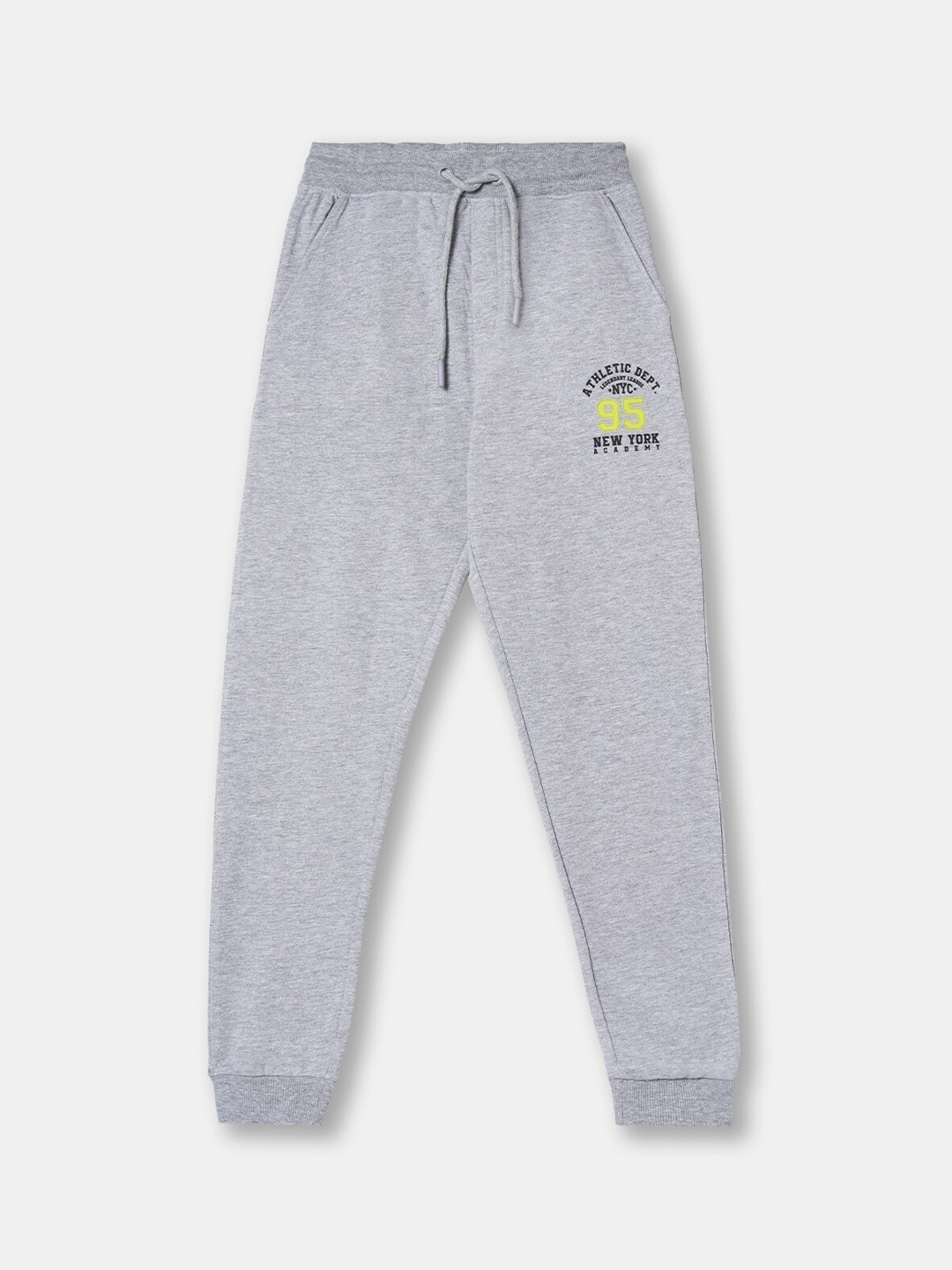 

R&B Boys Printed Details Relaxed-Fit Cotton Jogger, Grey