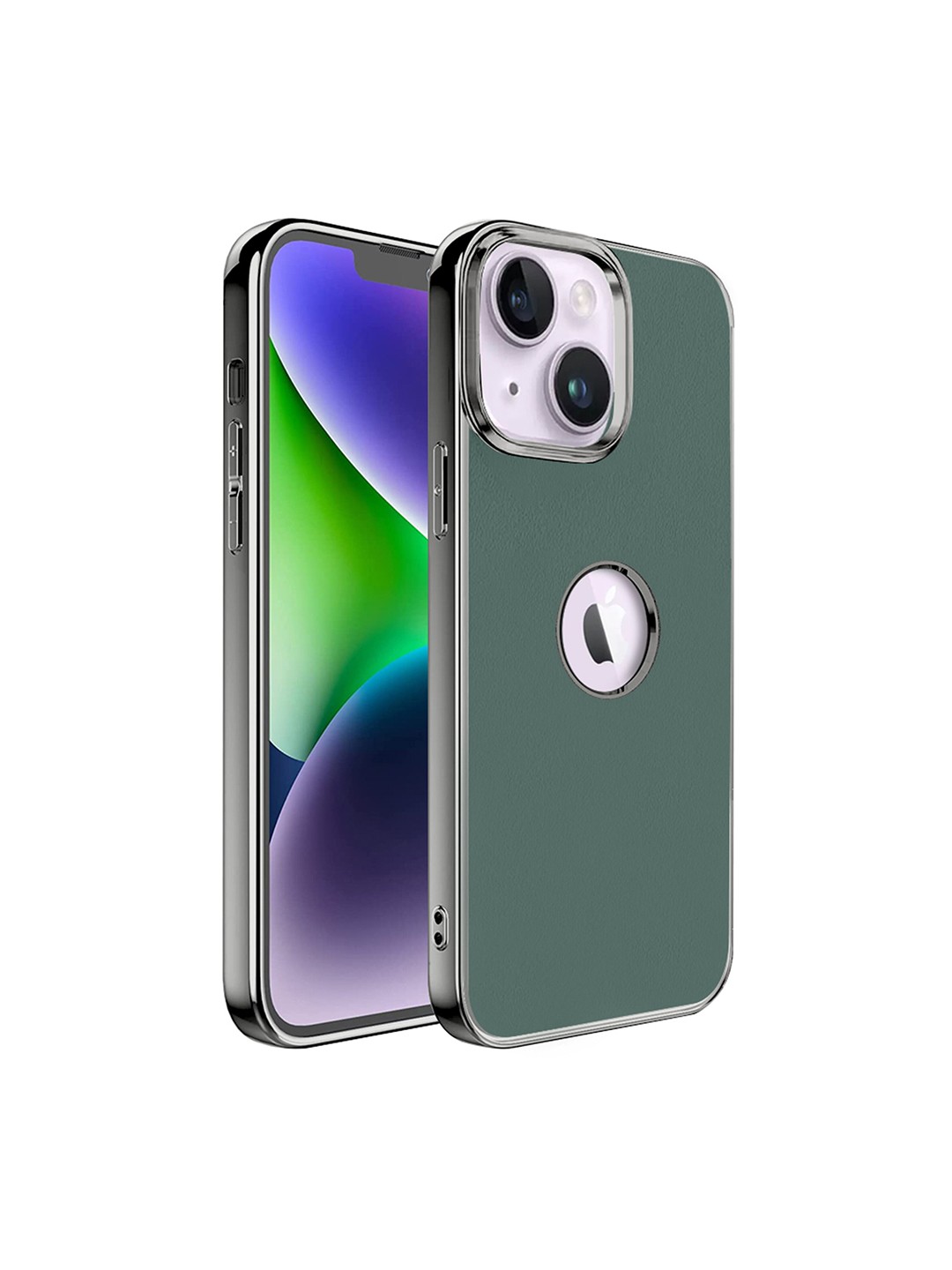 

Karwan Slim-Fit Ultra Thin & Lightweight iPhone 14 Plus Phone Back Cover With Metal Lens, Green