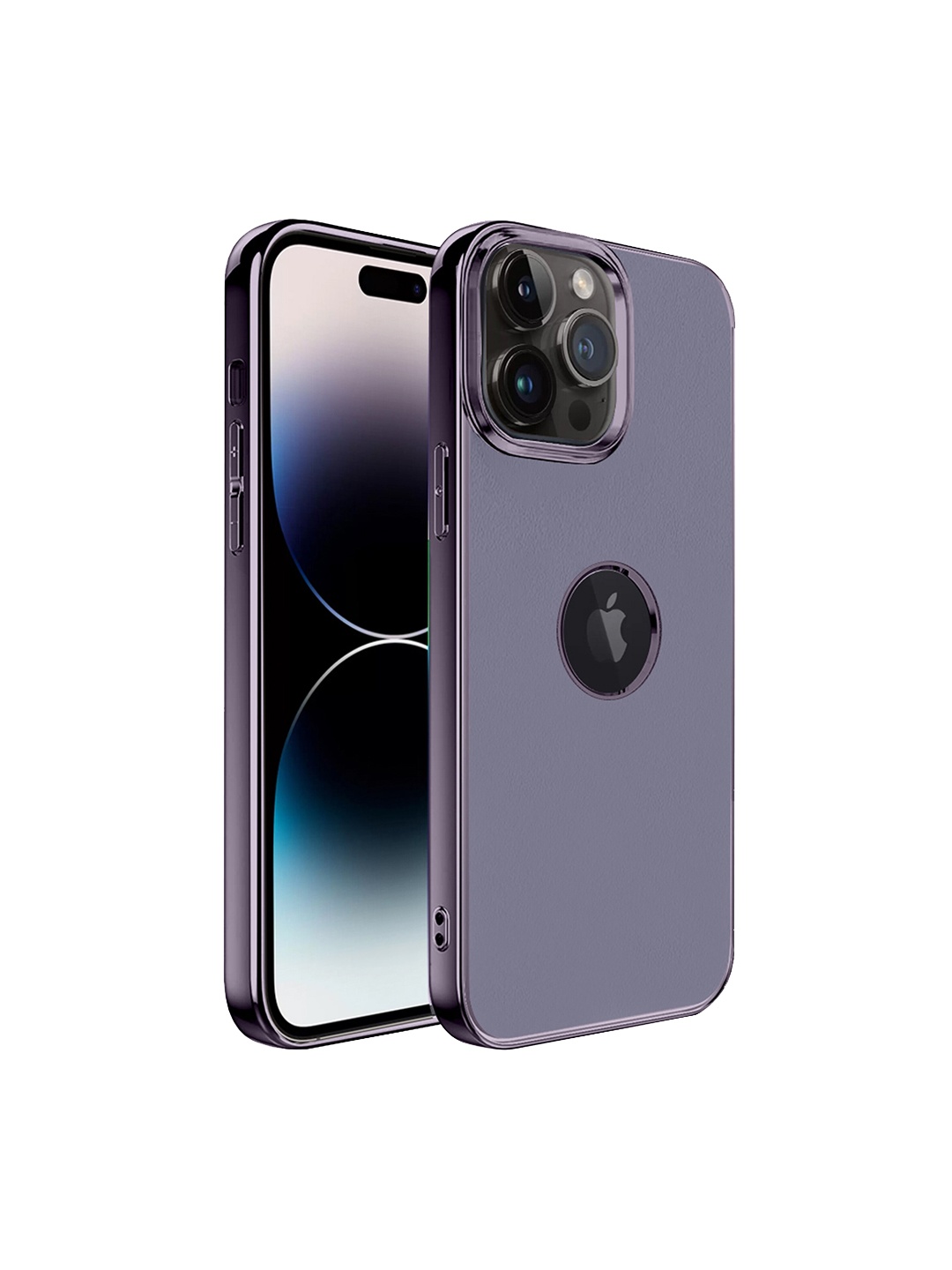 

Karwan Glossy IPhone 14 Pro Max Metal Lens Phone Back Case, Grey