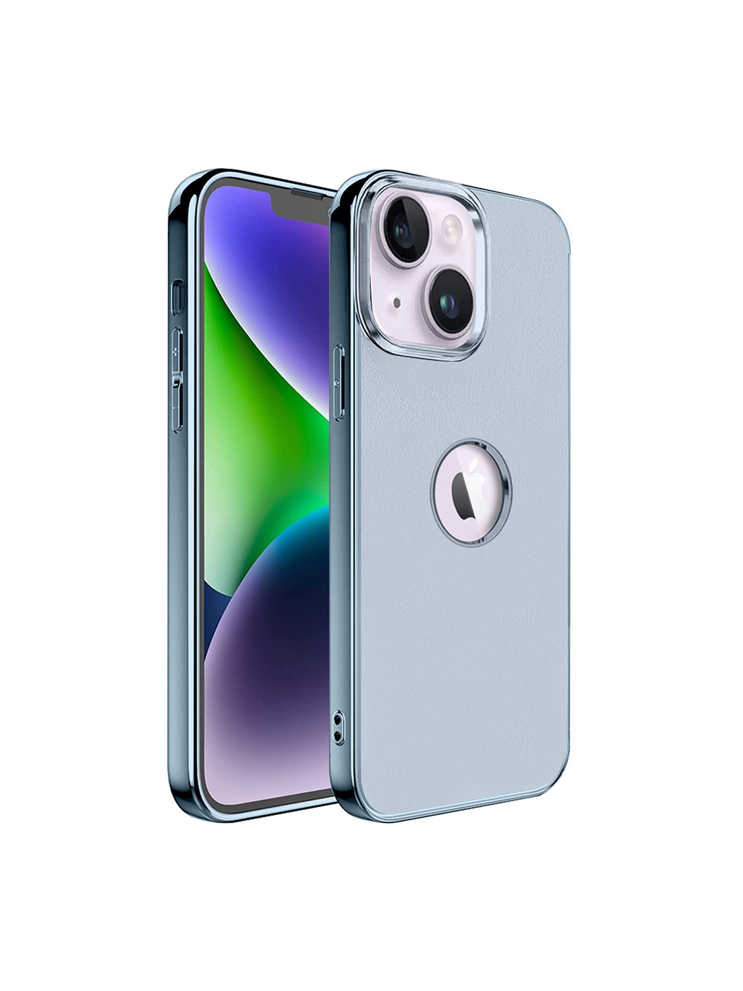 

Karwan iPhone 14 Metal Lens Phone Back Cover, Blue