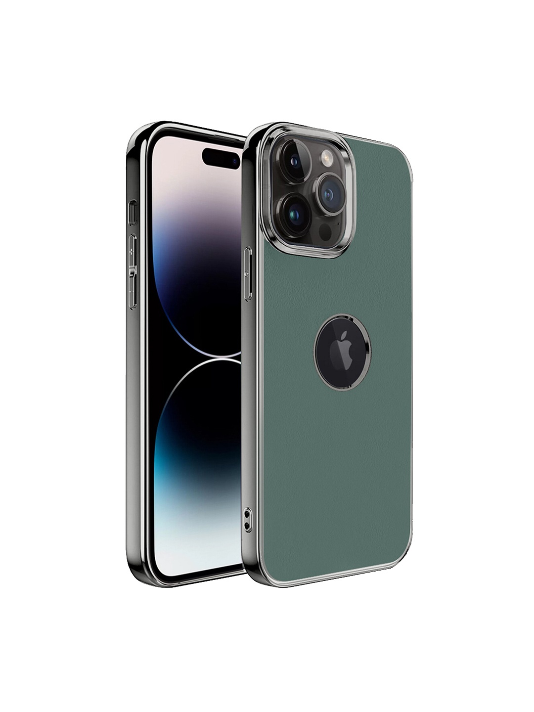 

Karwan iPhone 14 Pro Metal Lens Phone Back Cover, Green