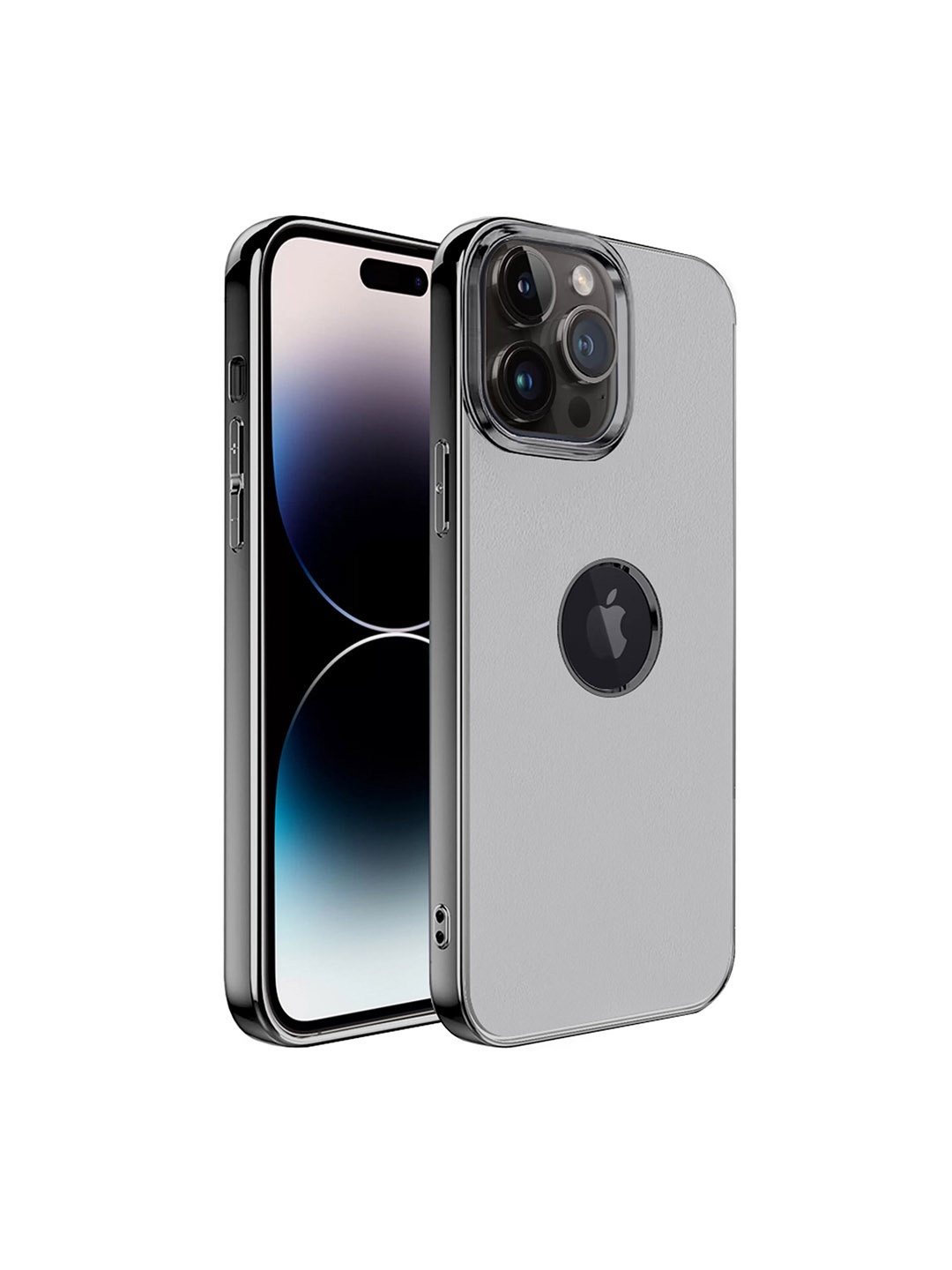 

Karwan Metal Lens iPhone 14 Pro Max Phone Back Cover, Grey