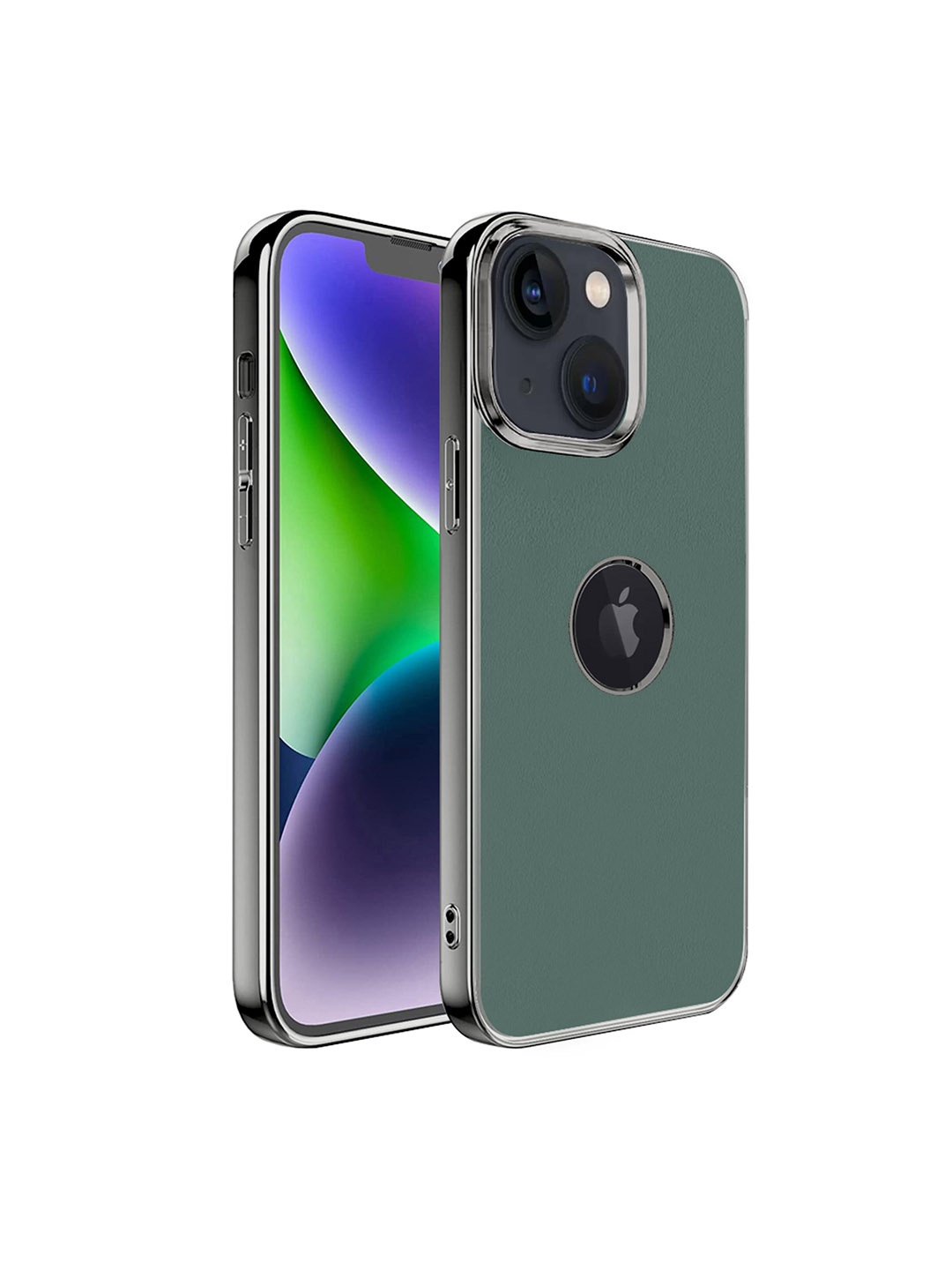 

Karwan Metal iPhone 13 Back Case With Metal Lens, Green