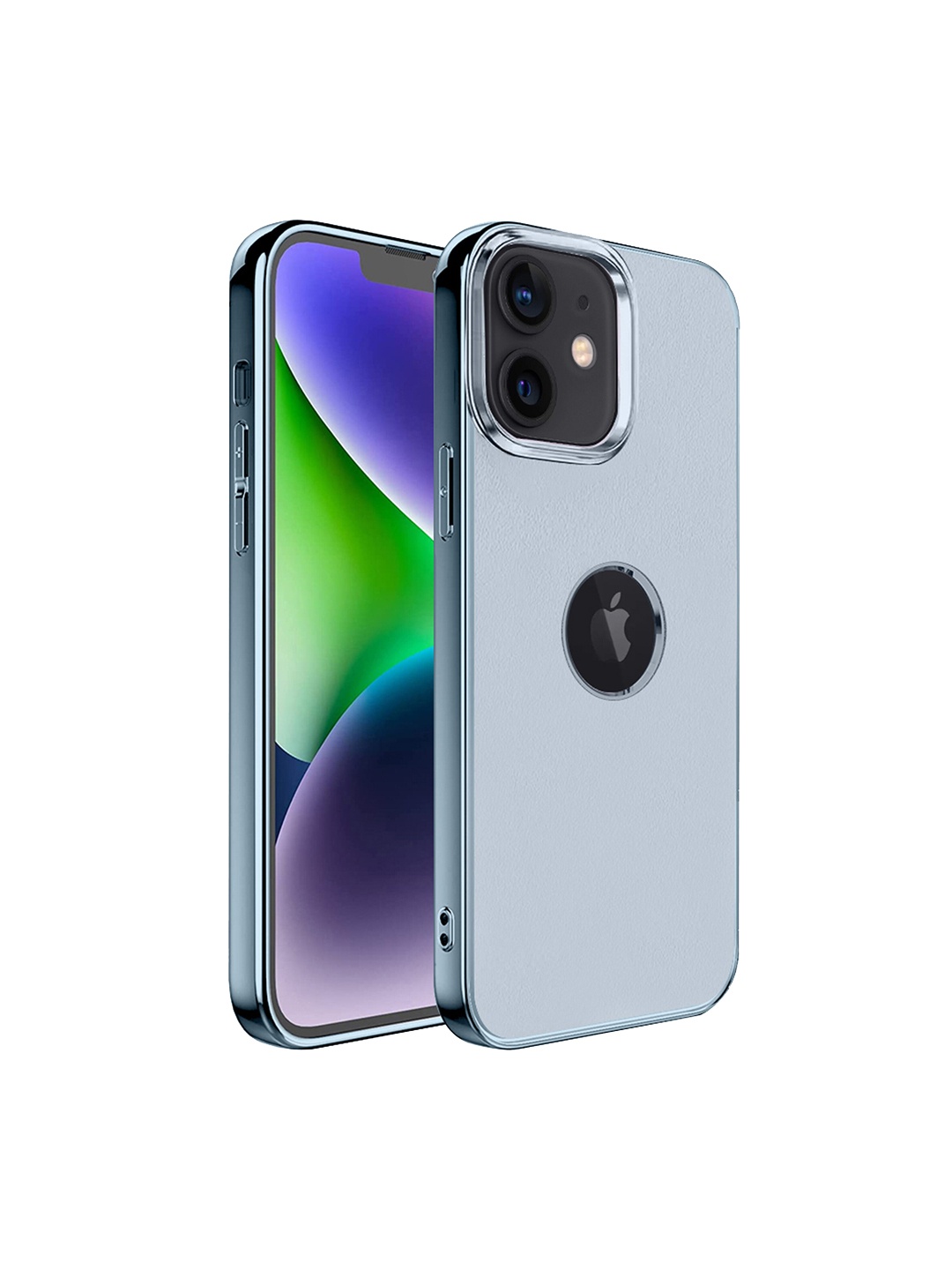 

Karwan Shock Proof iPhone 12 Phone Back Cover With Metal Lens, Blue