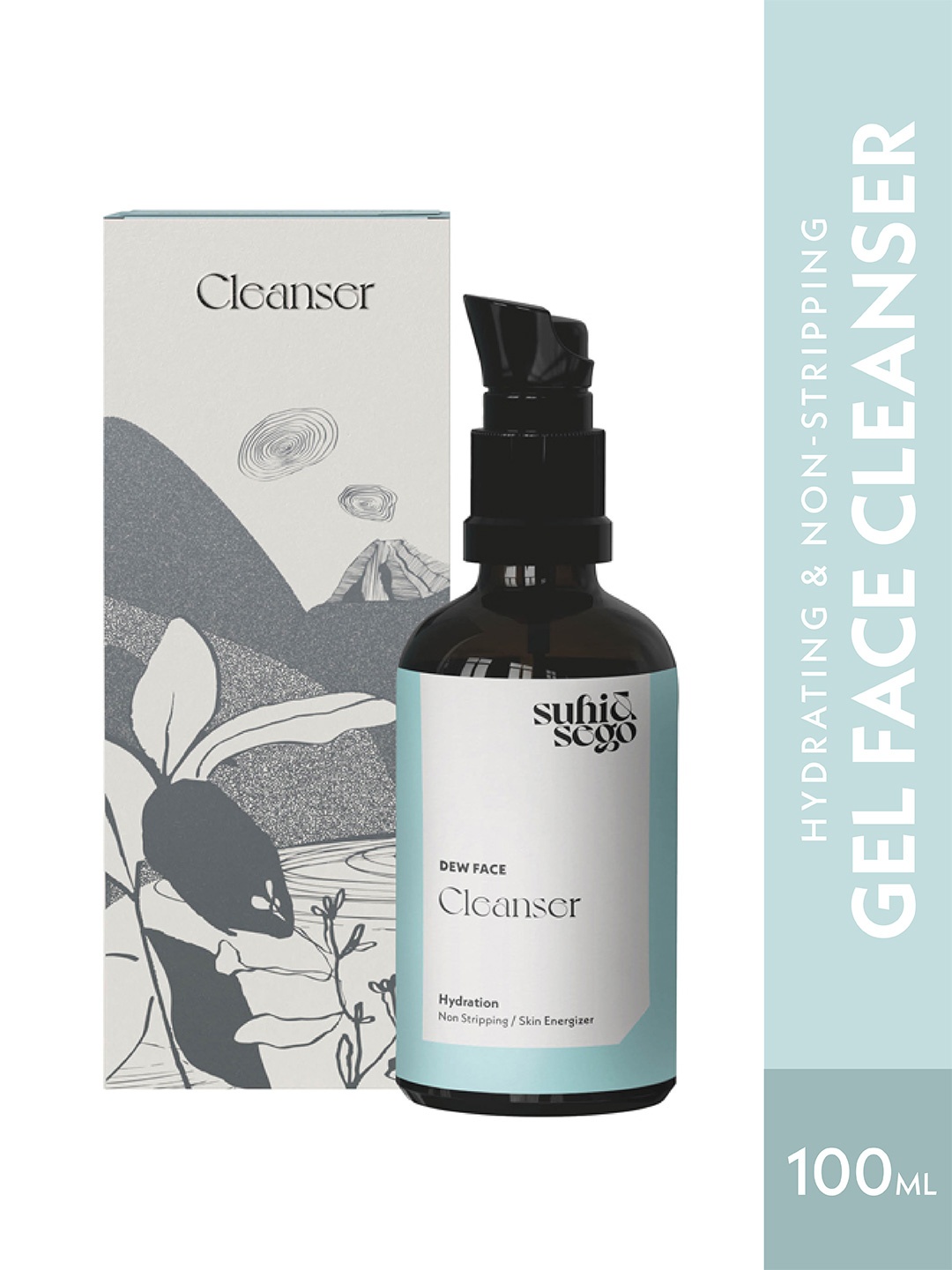 

Suhi & Sego Dew Face Gel Cleanser with Ginseng & Hyaluronic Acid - 100 ml, White