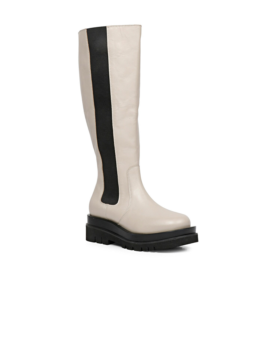 

Saint G Women High Top Leather Winter Boots, Off white
