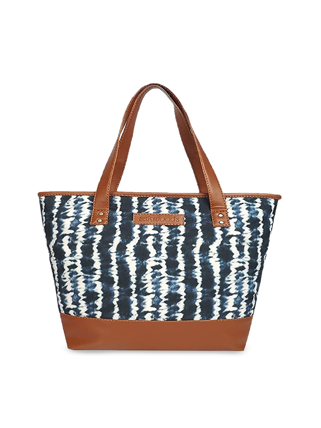

Lychee bags Abstract Printed Oversized Shopper Tote Bag, Navy blue