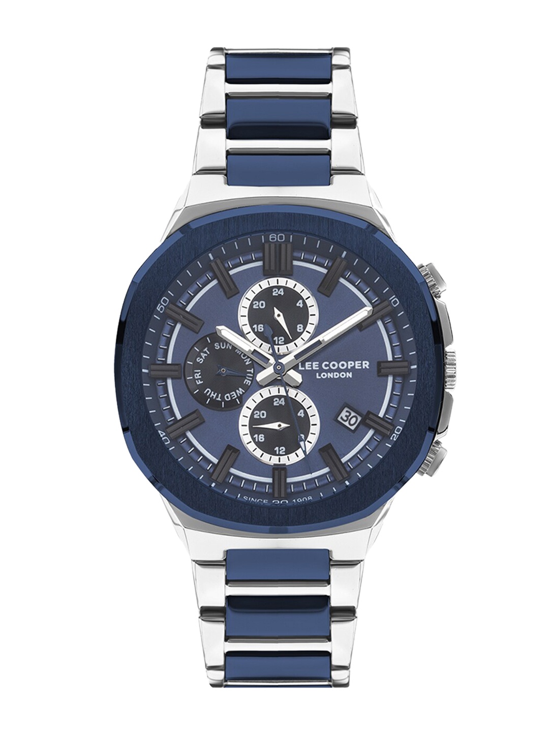 

Lee Cooper Men Bracelet Style Straps Analogue Multi Function Watch LC07431.390, Navy blue