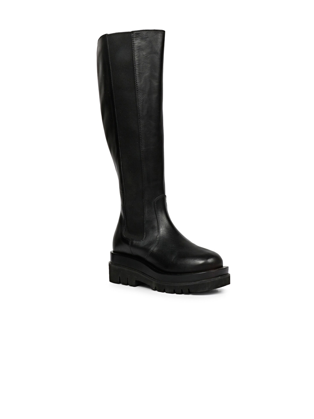 

Saint G Women High Top Genuine Leather Platform Heeled Winter Boots, Black