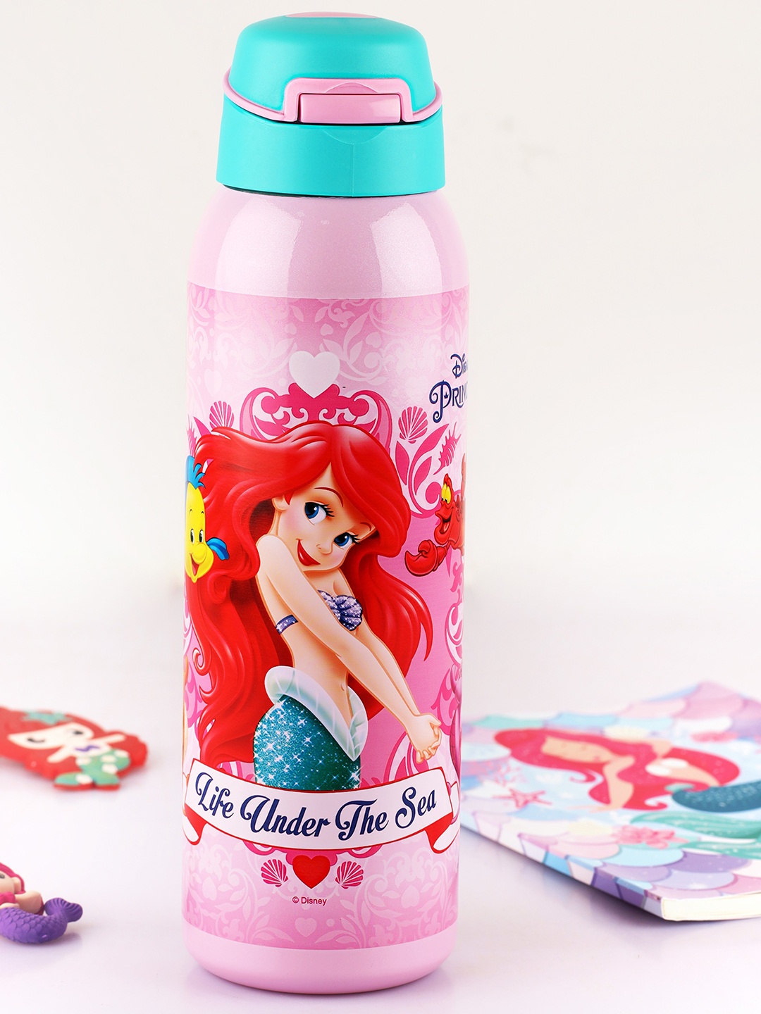 

Cello Gym-Star Toons Pink Little Mermaid Vacusteel Kids Water Flask 650ml