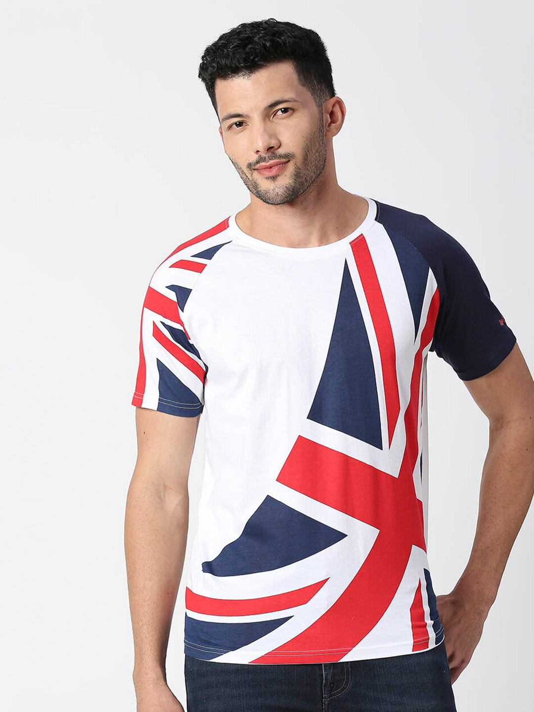 

Pepe Jeans Colourblocked Pure Cotton Slim Fit T-shirt, White