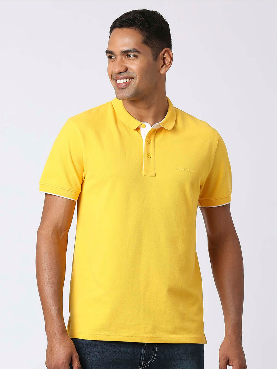 

Pepe Jeans Polo Collar Pure Cotton T-shirt, Yellow