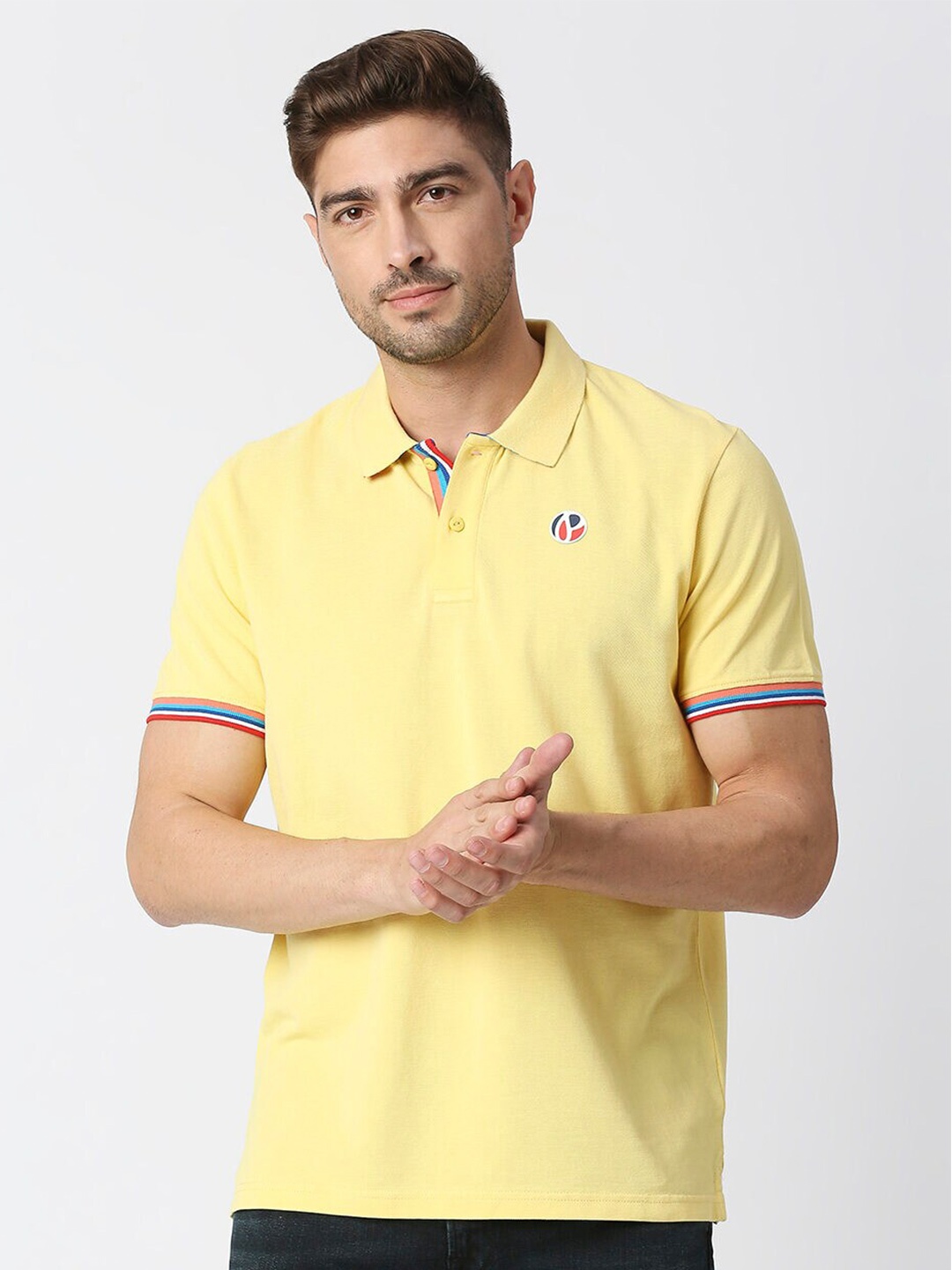 

Pepe Jeans Polo Collar Pure Cotton Regular Fit T-shirt, Yellow