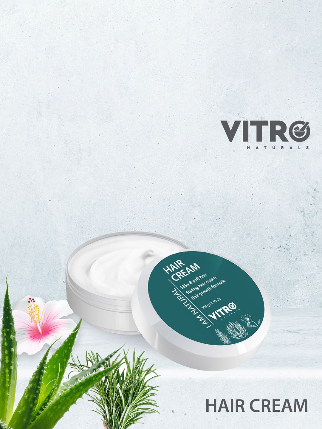 

VITRO I Am Natural Leave-in Hair Conditioning & Hair Growth Hair Cream 100 gm, White