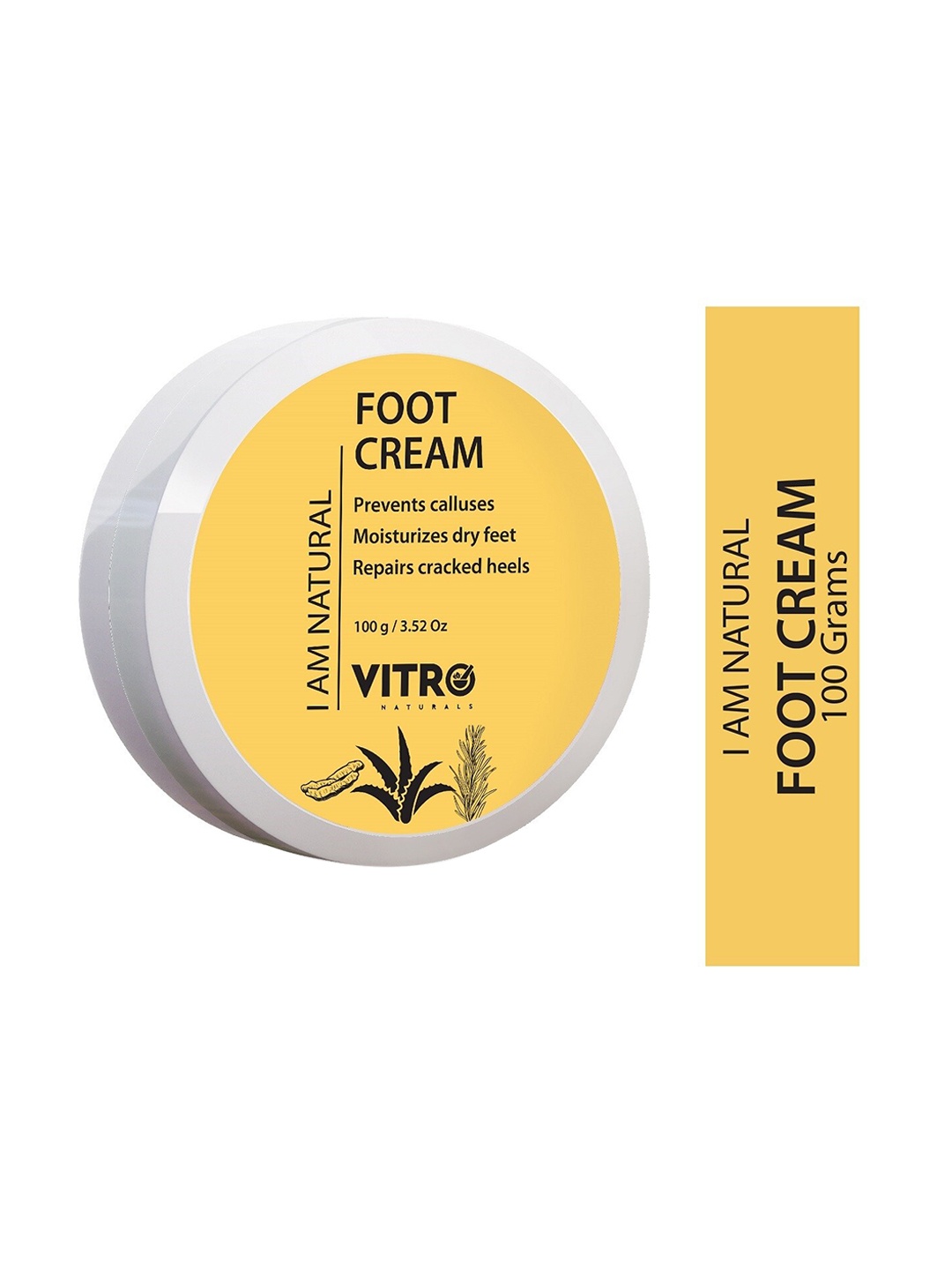 

VITRO I Am Natural Cracked Heels & Dry Feet Moisturize Foot Cream - 100 gm, White