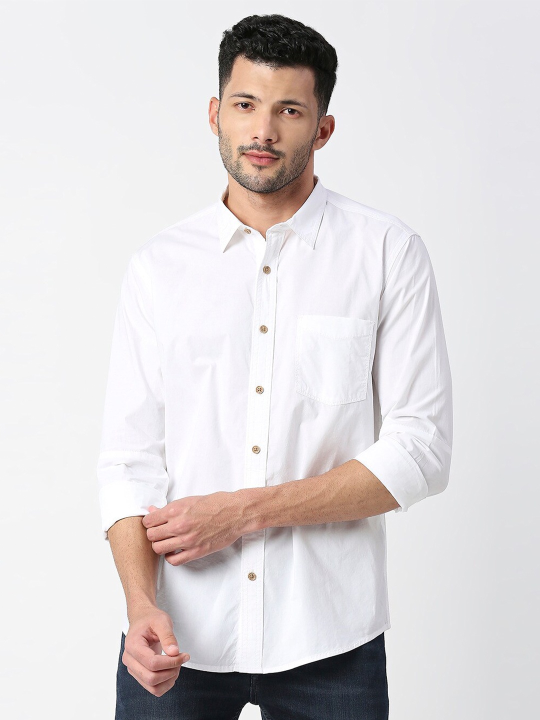 

Pepe Jeans Men Relaxed Casual Cotton Shirt, White