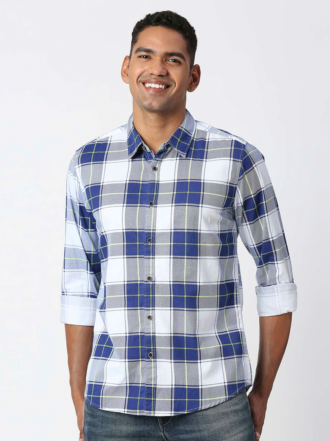 

Pepe Jeans Relaxed Tartan Checked Casual Cotton Shirt, Blue