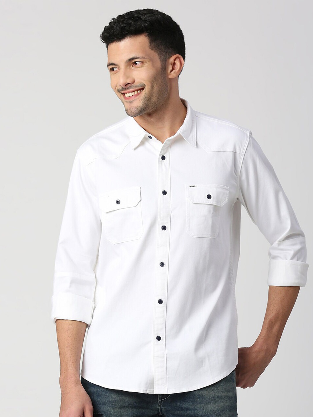 

Pepe Jeans Relaxed Cotton Casual Shirt, White