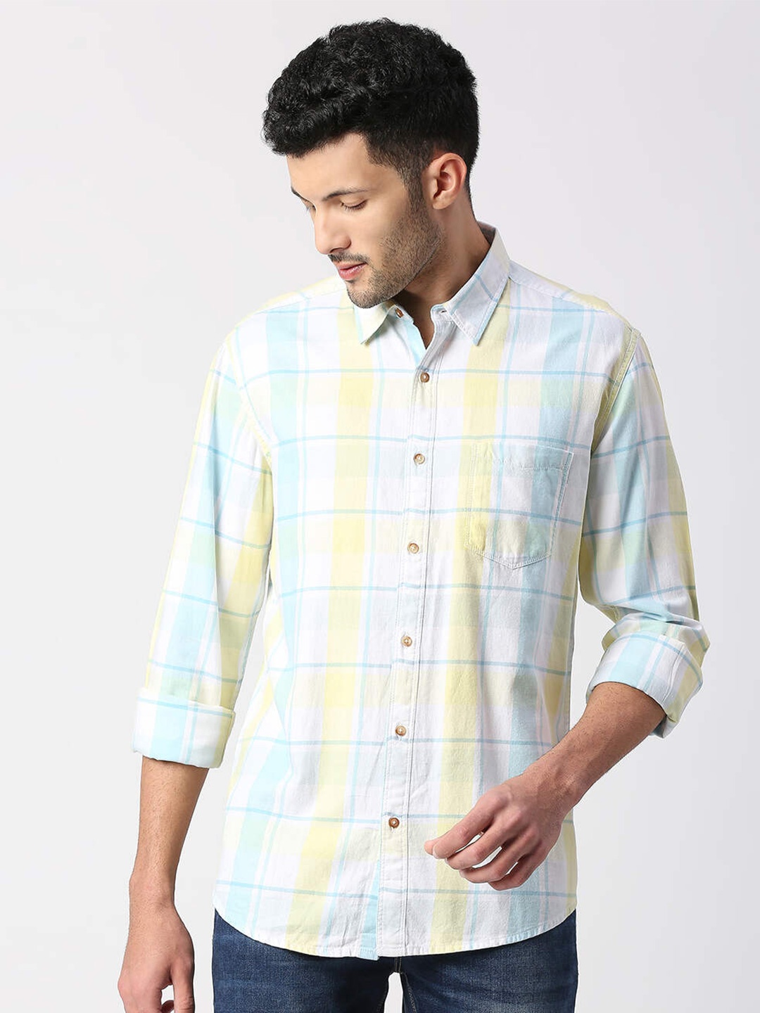 

Pepe Jeans Tartan Checked Relaxed Casual Shirt, White