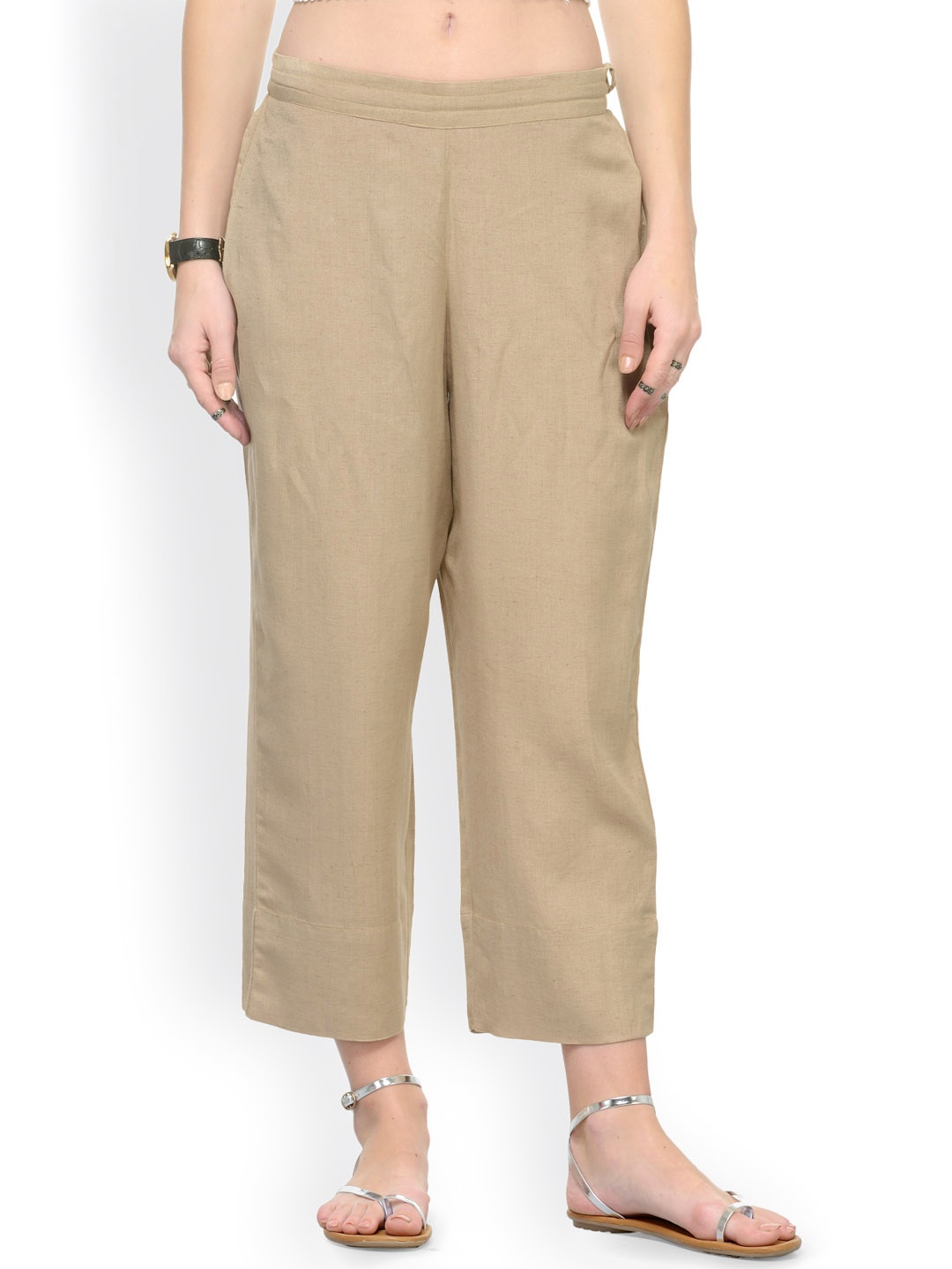 

Varanga Beige Ankle Length Pants