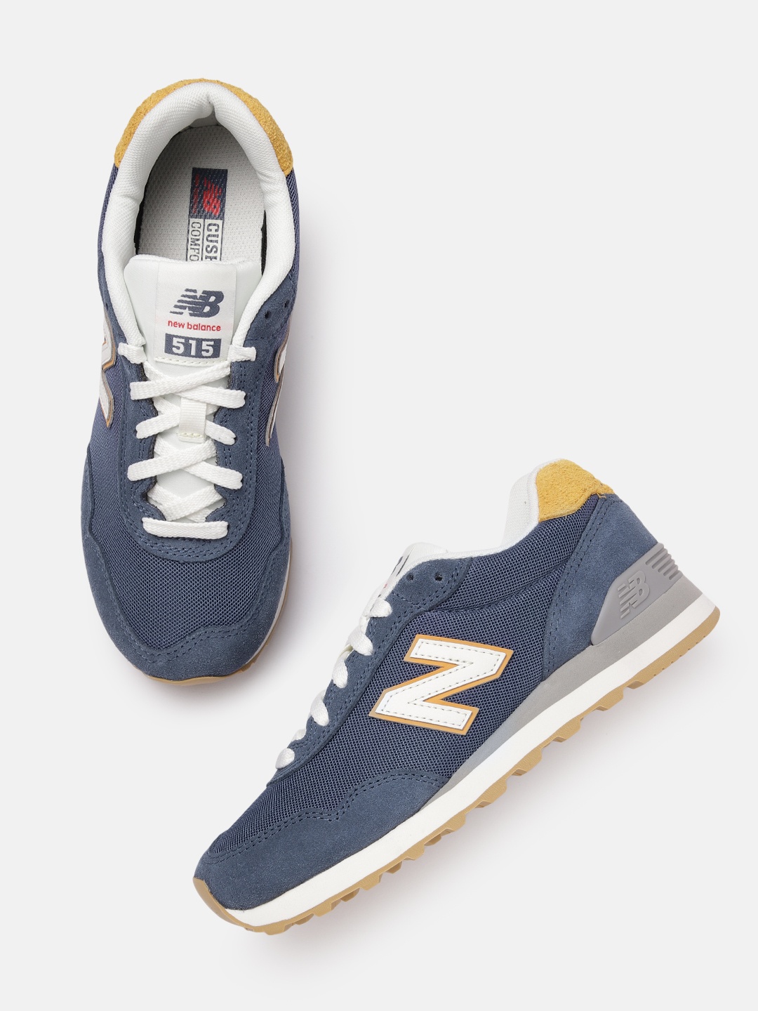 

New Balance Women Brand Logo Detail 515 Sports Shoes, Navy blue