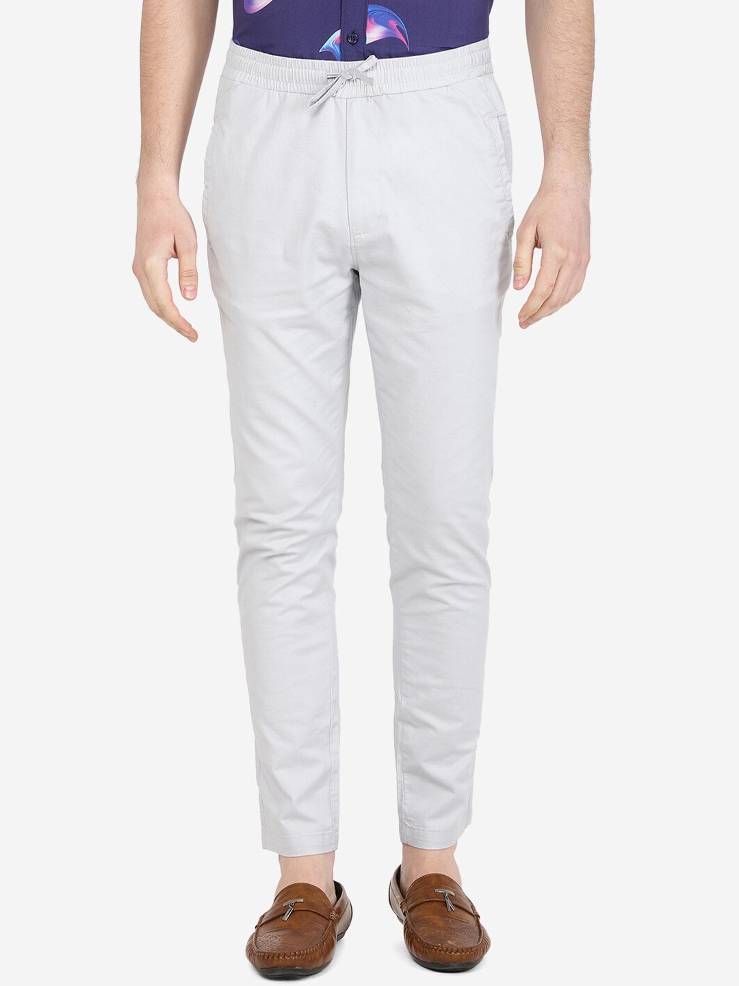 

JADE BLUE Men Cotton Track Pants, Grey