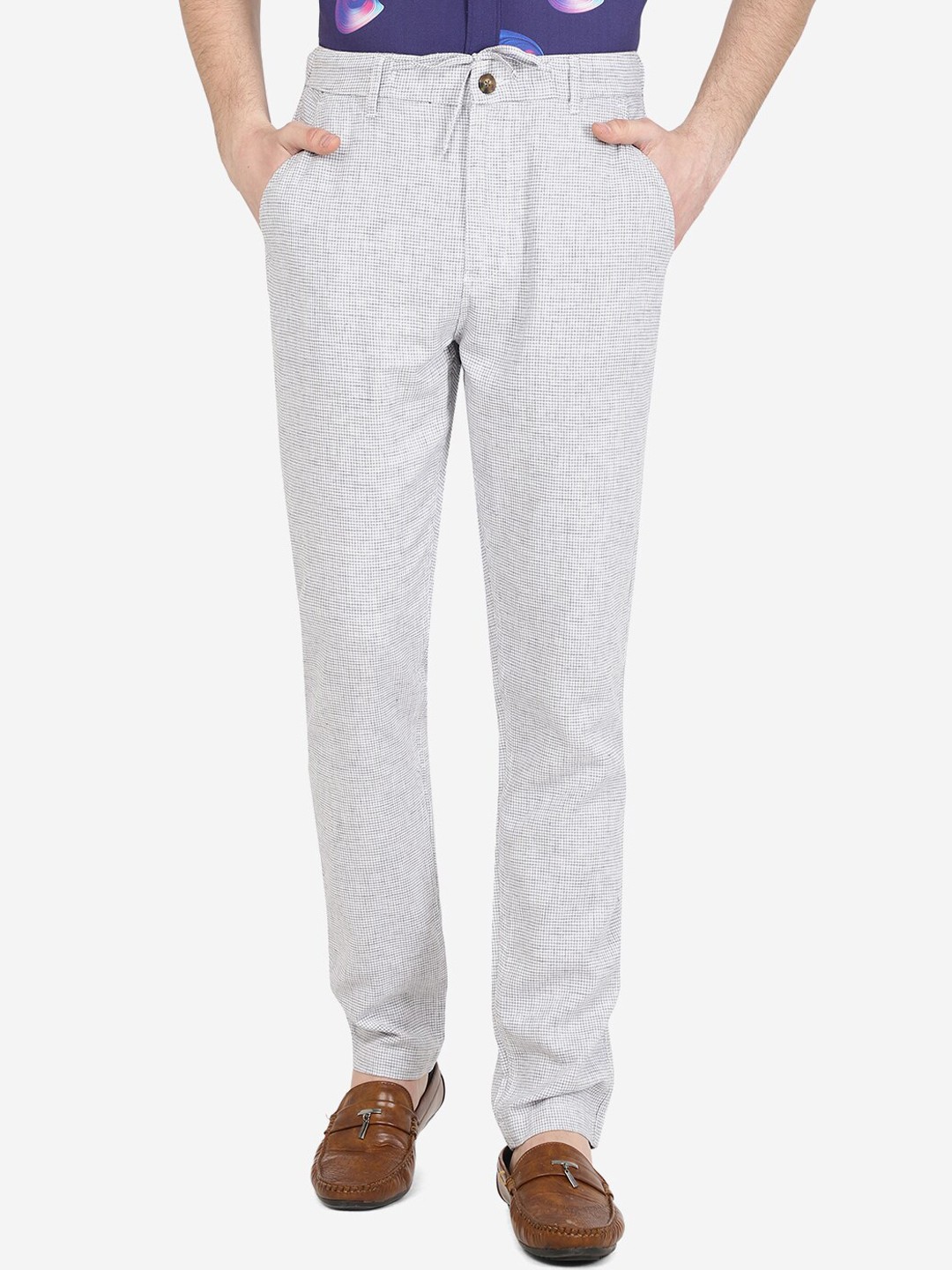 

JADE BLUE Men Cotton Track Pants, Grey