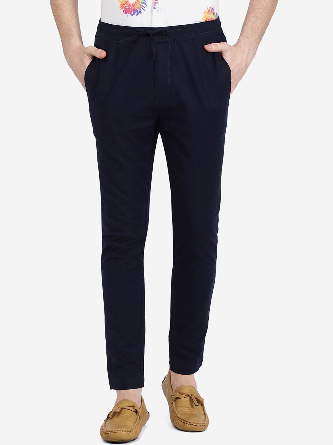 

JADE BLUE Men Cotton Track Pants