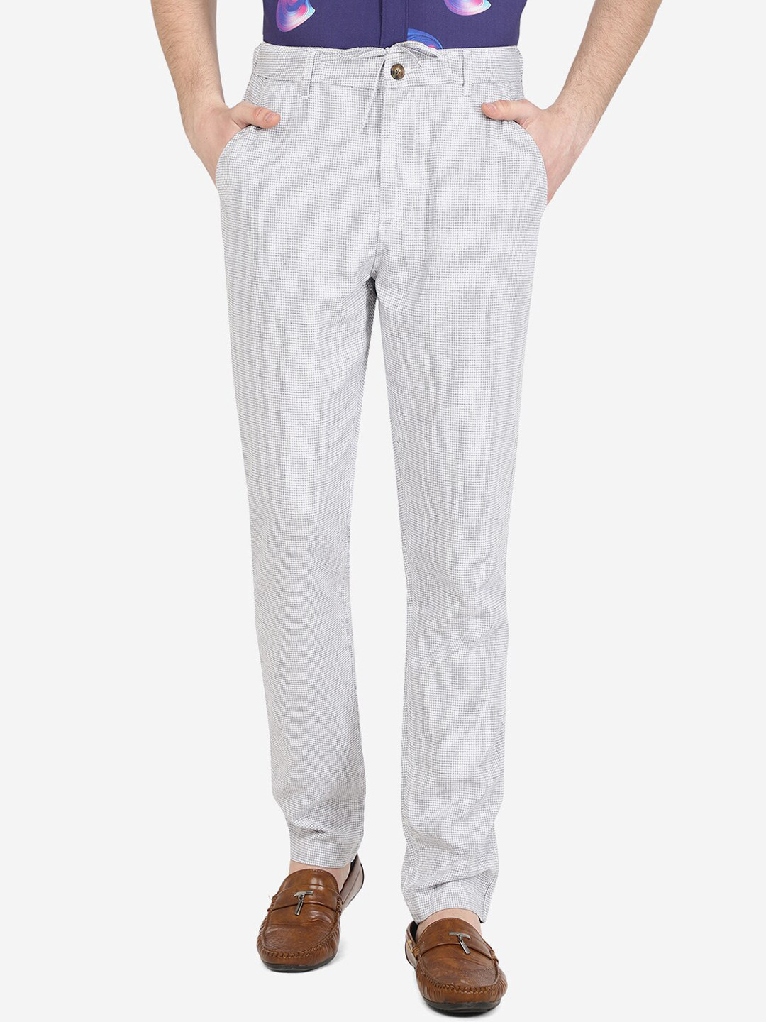 

JADE BLUE Men Cotton Track Pants, Grey