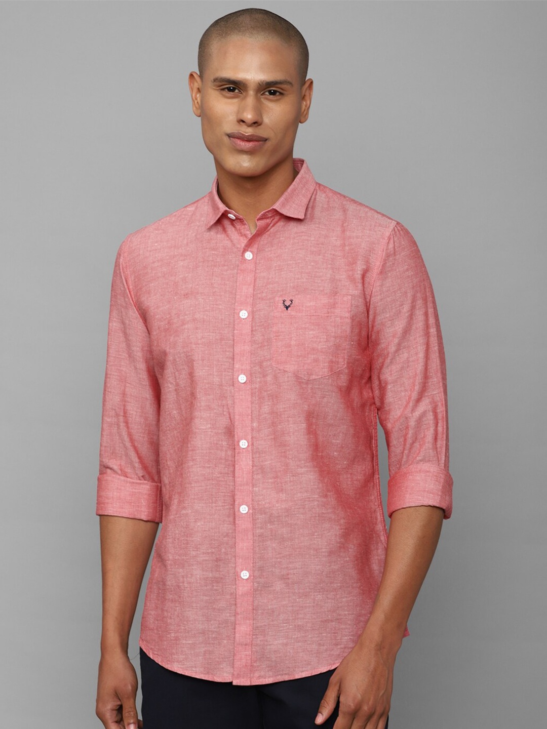 

Allen Solly Slim Fit Casual Pure Cotton Shirt, Pink