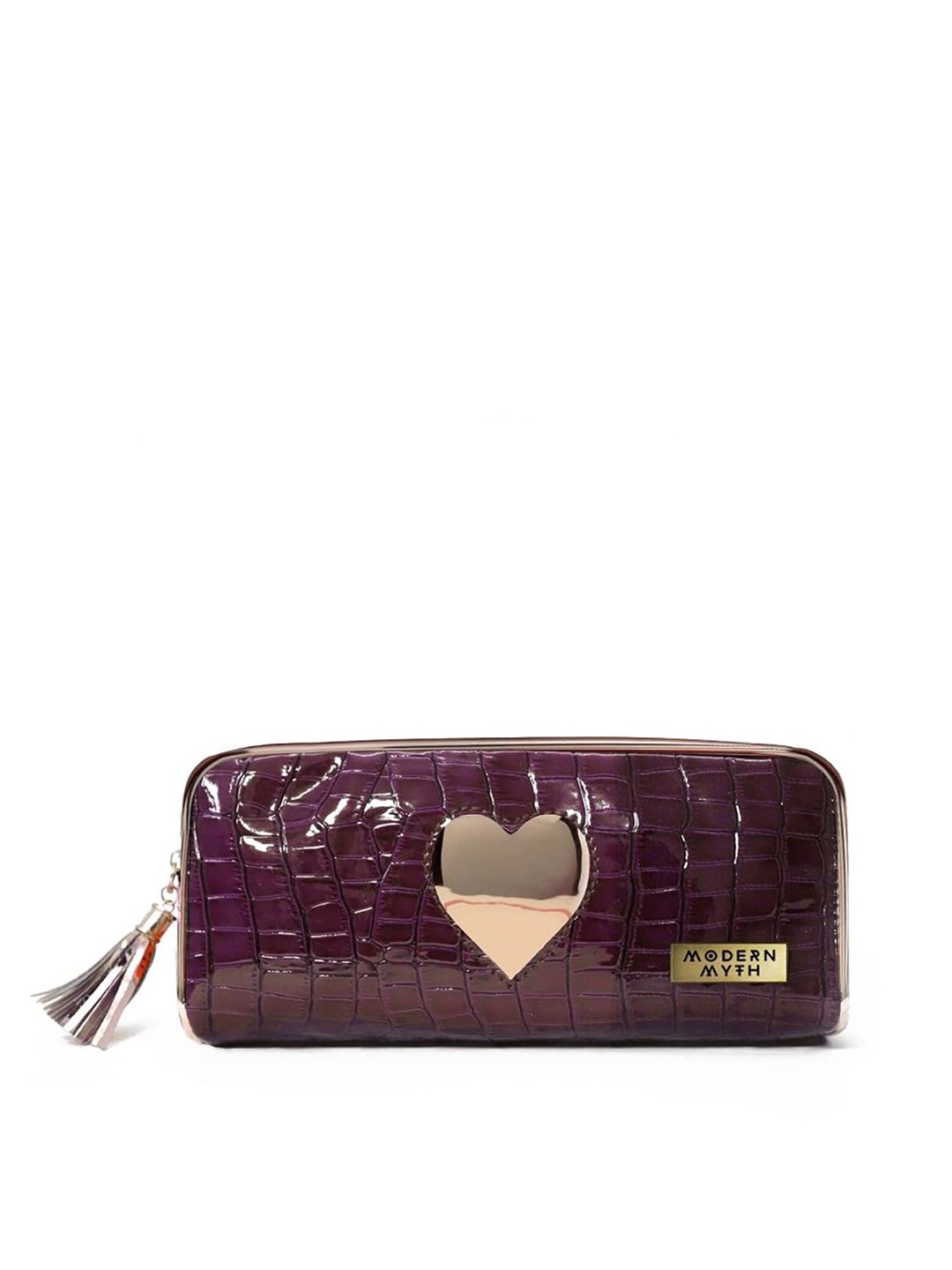 

MODERN MYTH Women Textured Two Fold Wallet, Purple